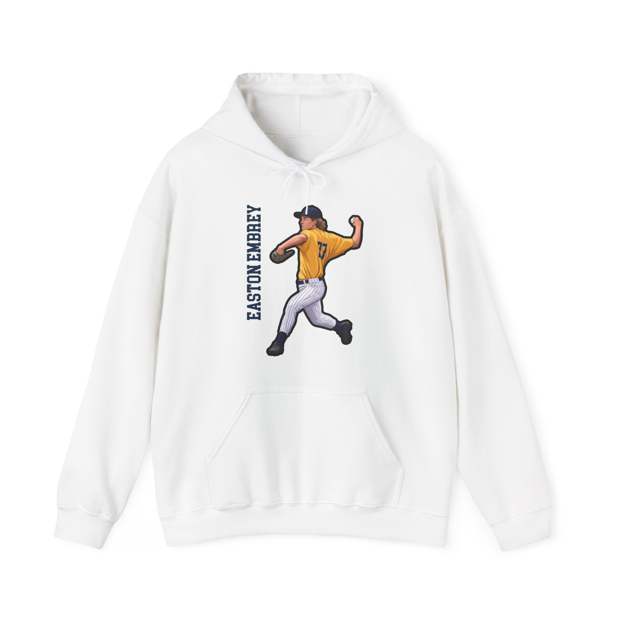 Hoodie — character_name_vertical in White