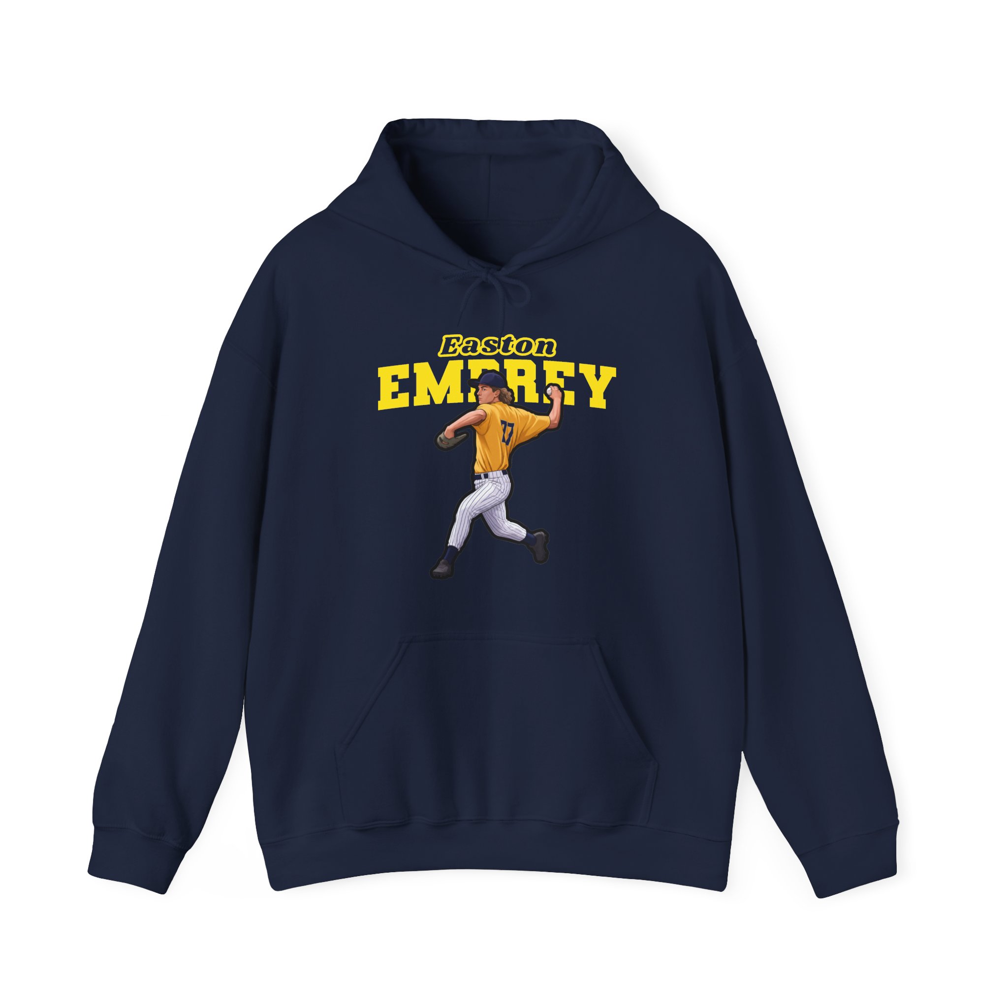 Hoodie — character_name_arch in Navy