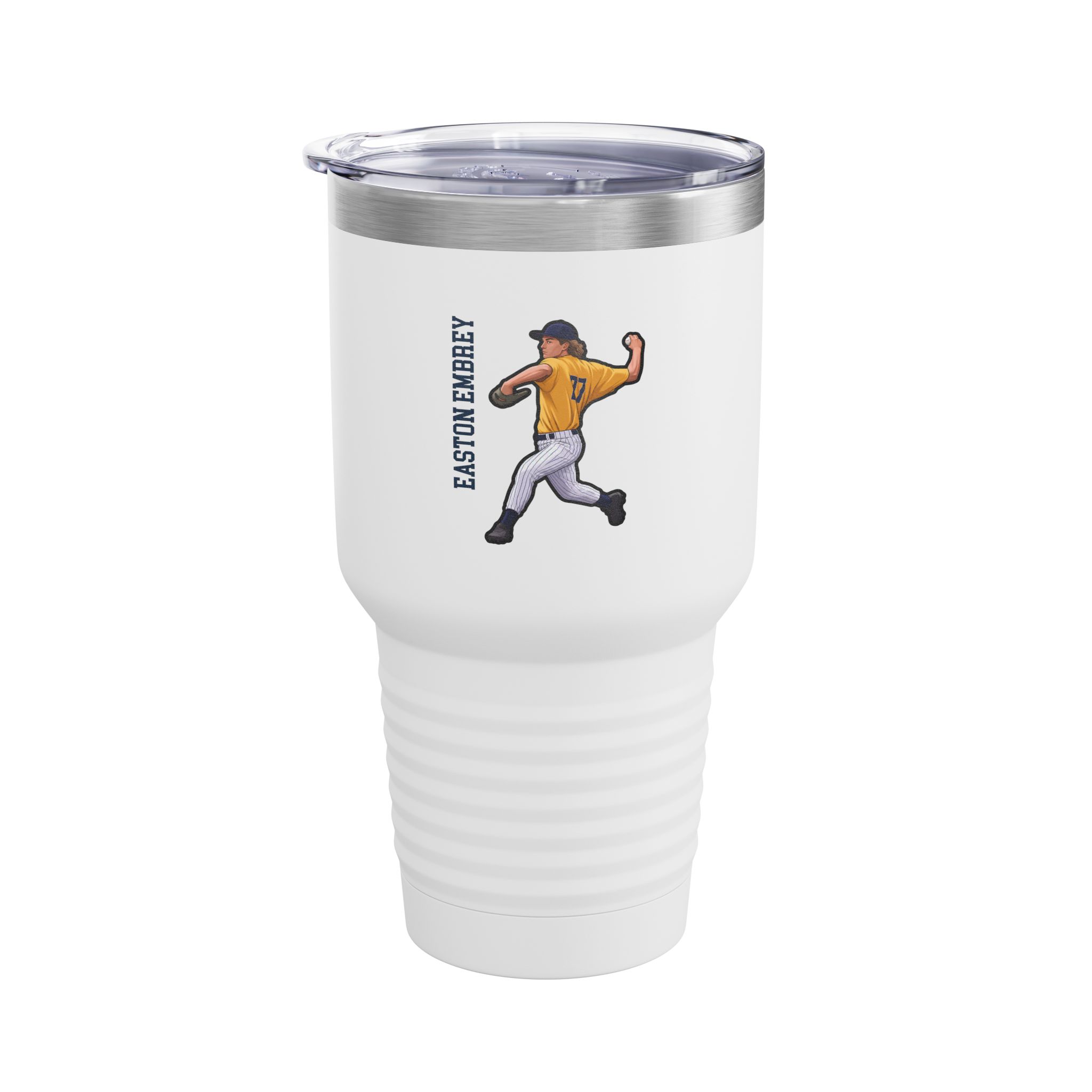 30oz Tumbler — character_name_vertical in White