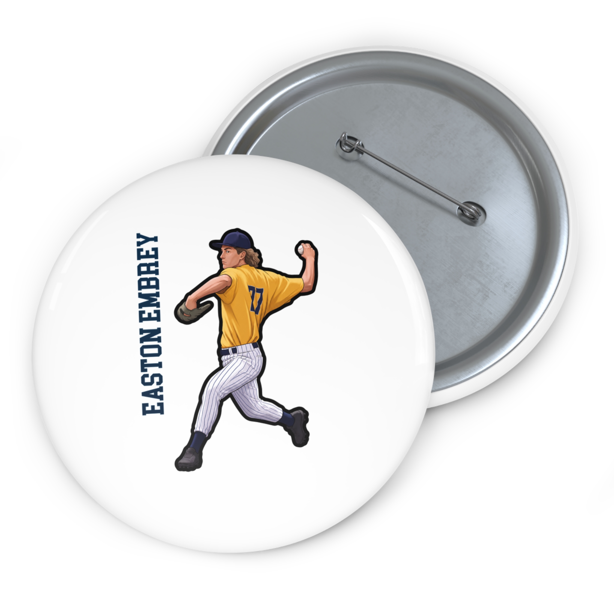 Game Day Pin — character_name_vertical in Classic