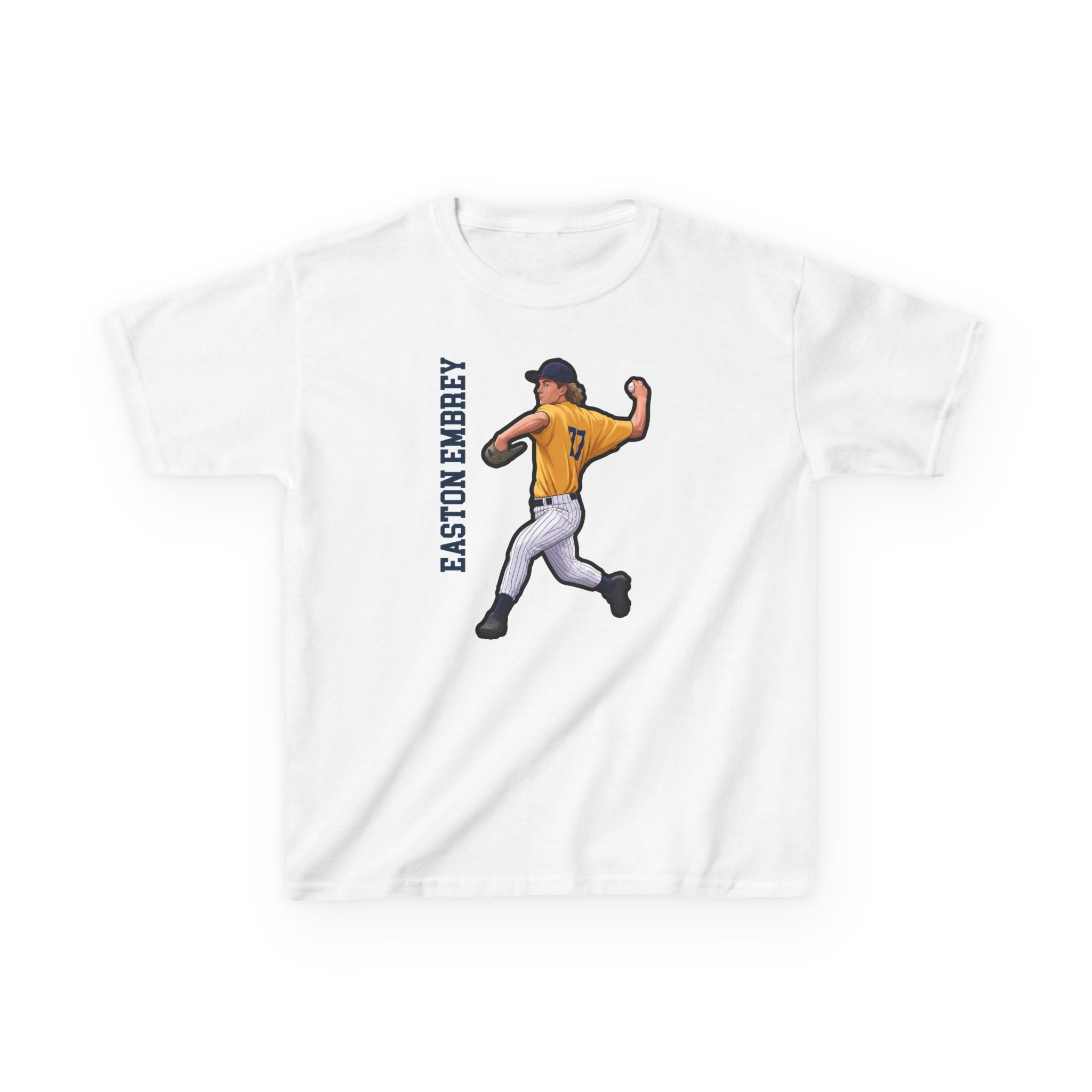 Youth Tee — character_name_vertical in White