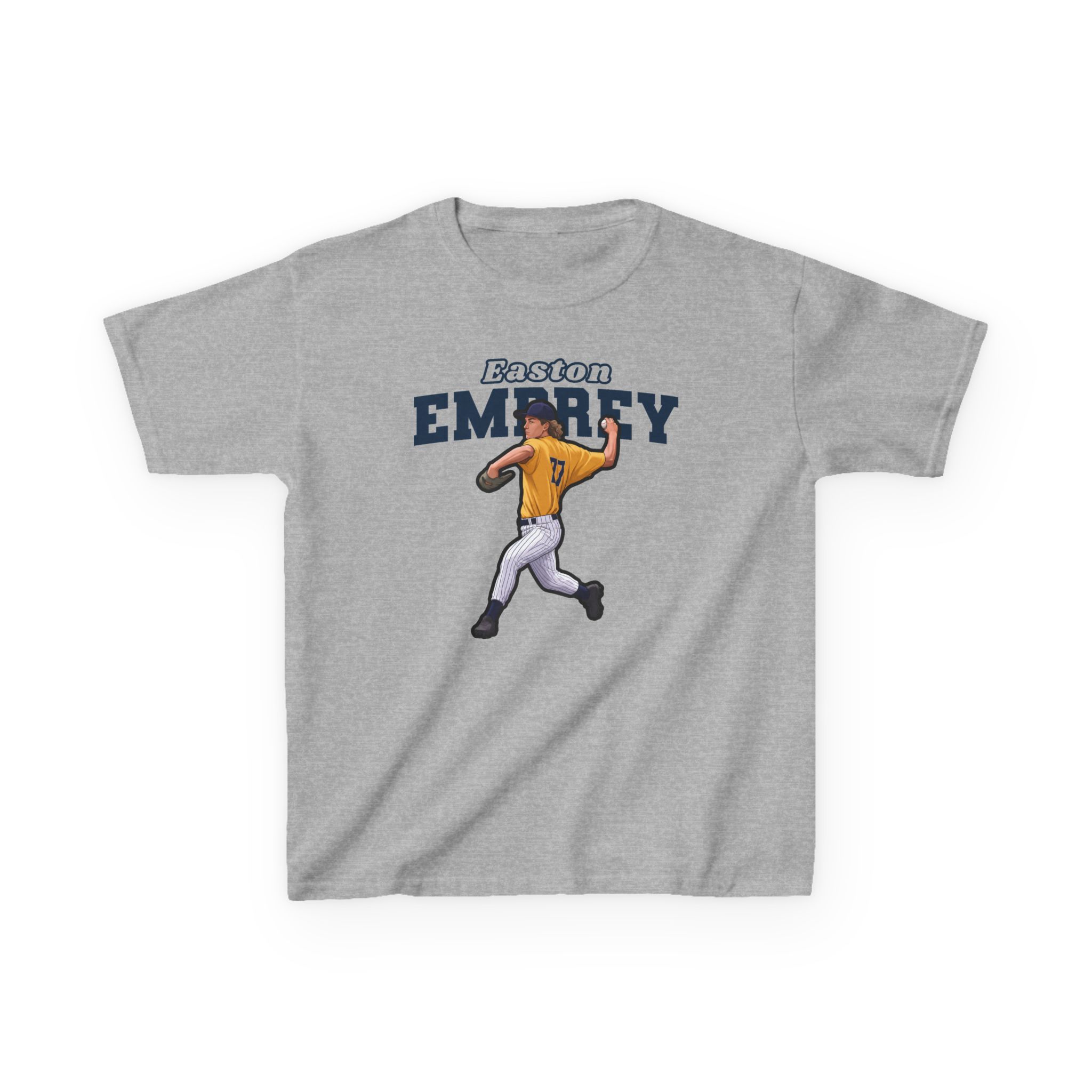 Youth Tee — character_name_arch in Grey