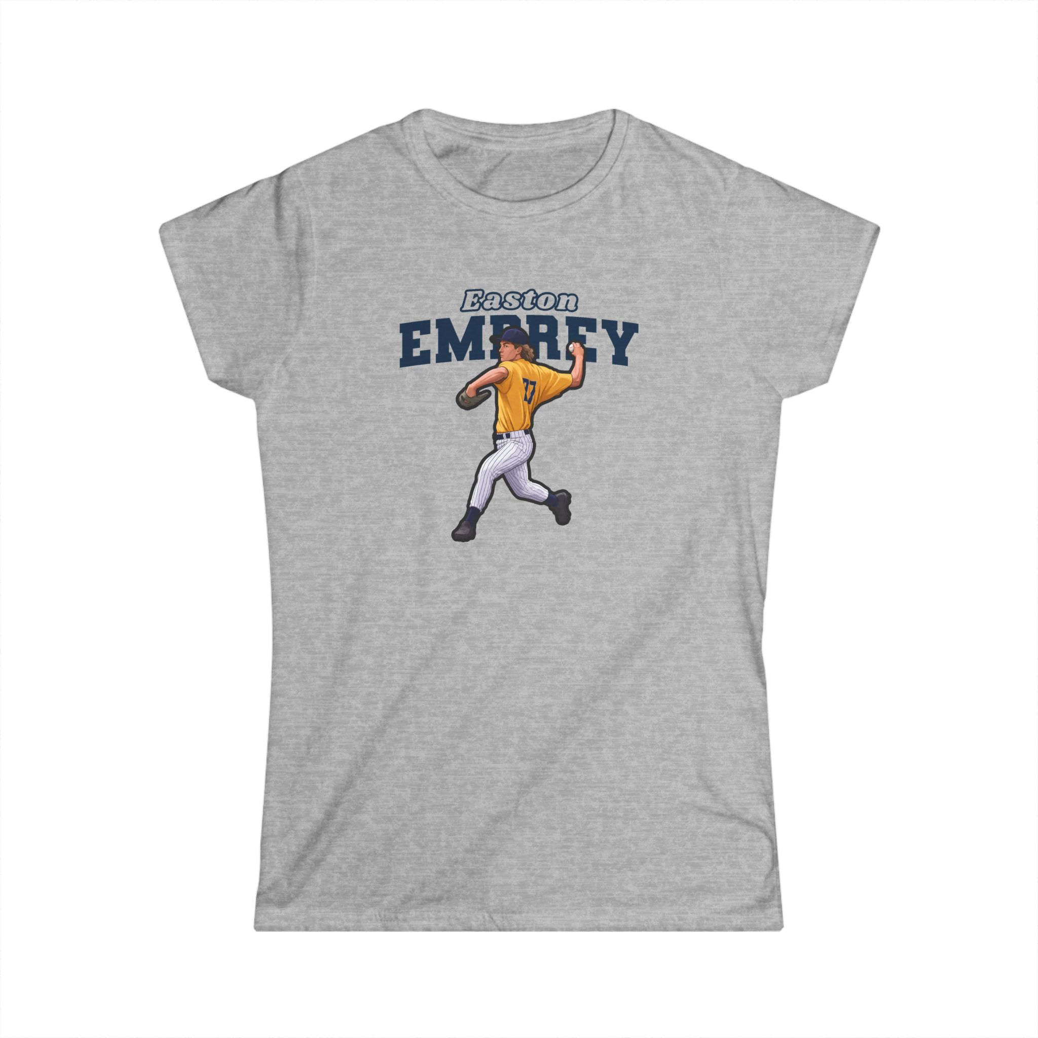 Women's Softstyle Tee — character_name_arch in Grey
