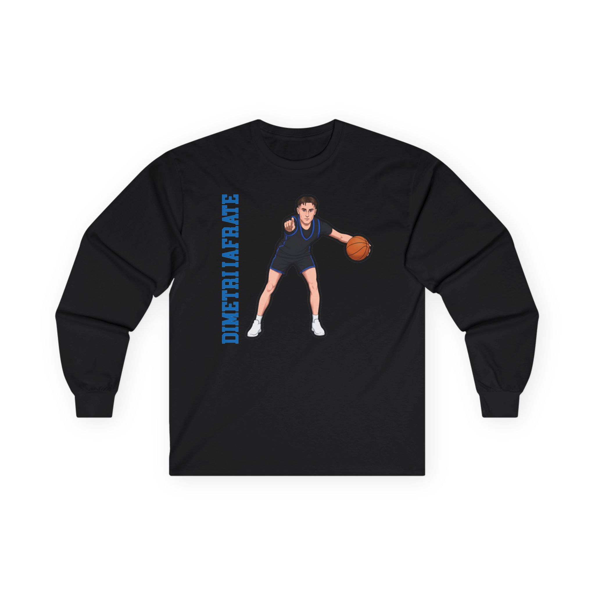 Long Sleeve Tee — character_name_vertical in Black