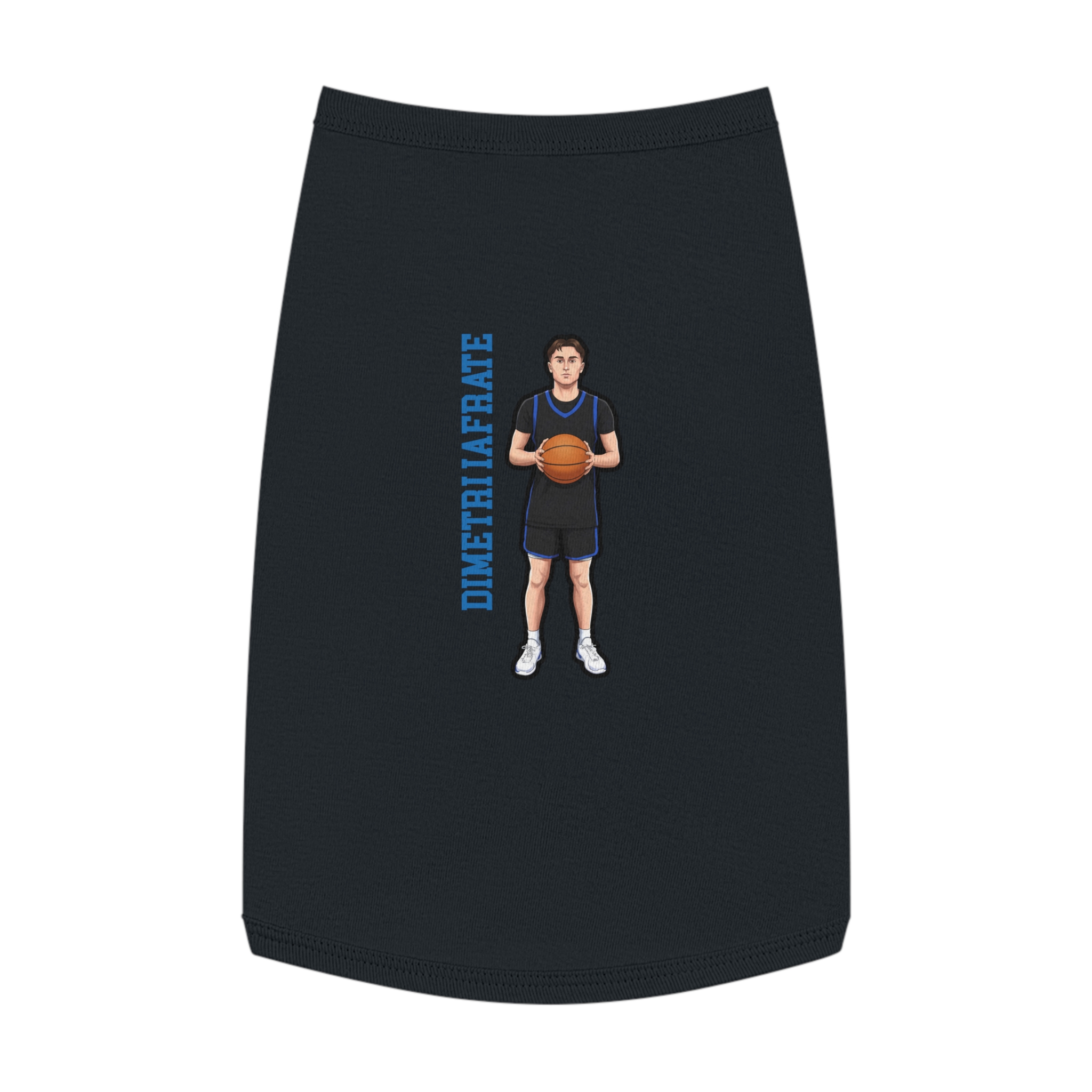 Pet Tank Top — character_name_vertical in Black