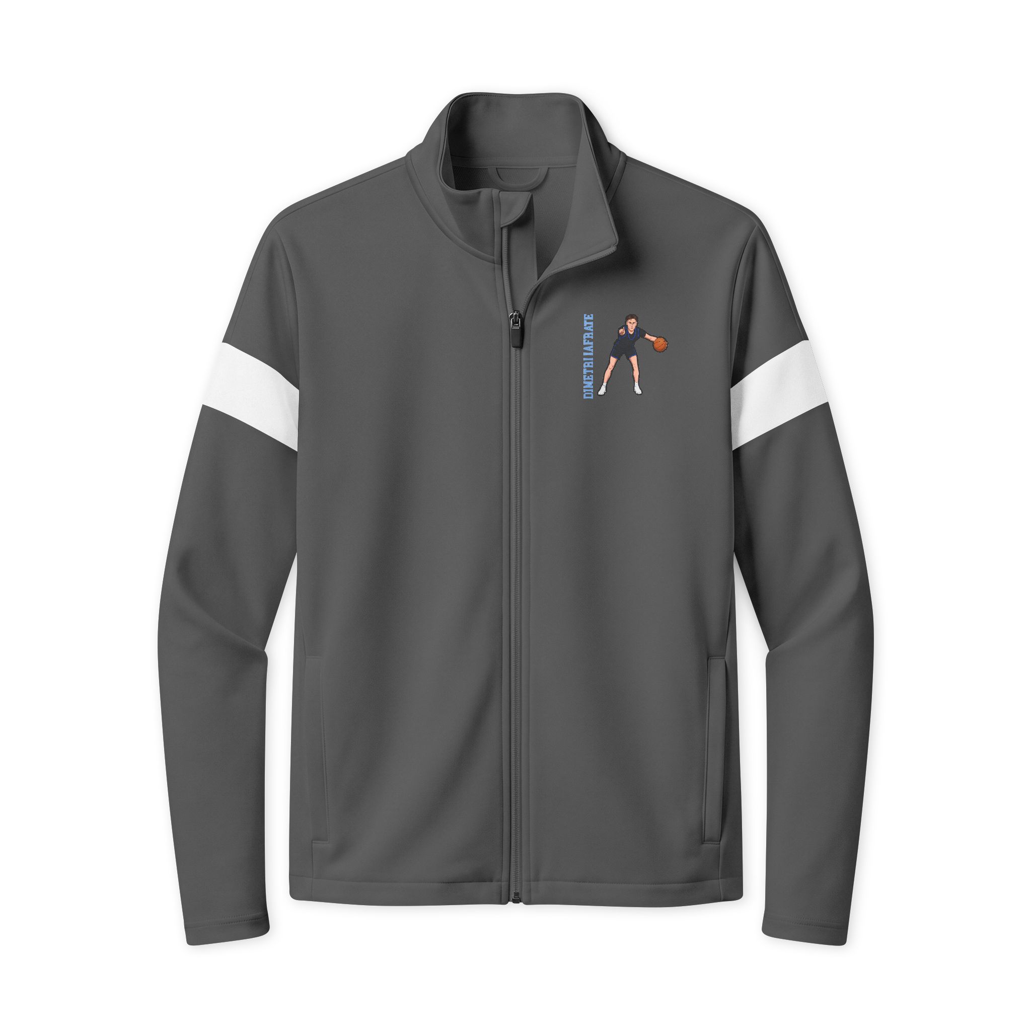 Travel Full-Zip Jacket — character_name_vertical in Iron Grey/ White