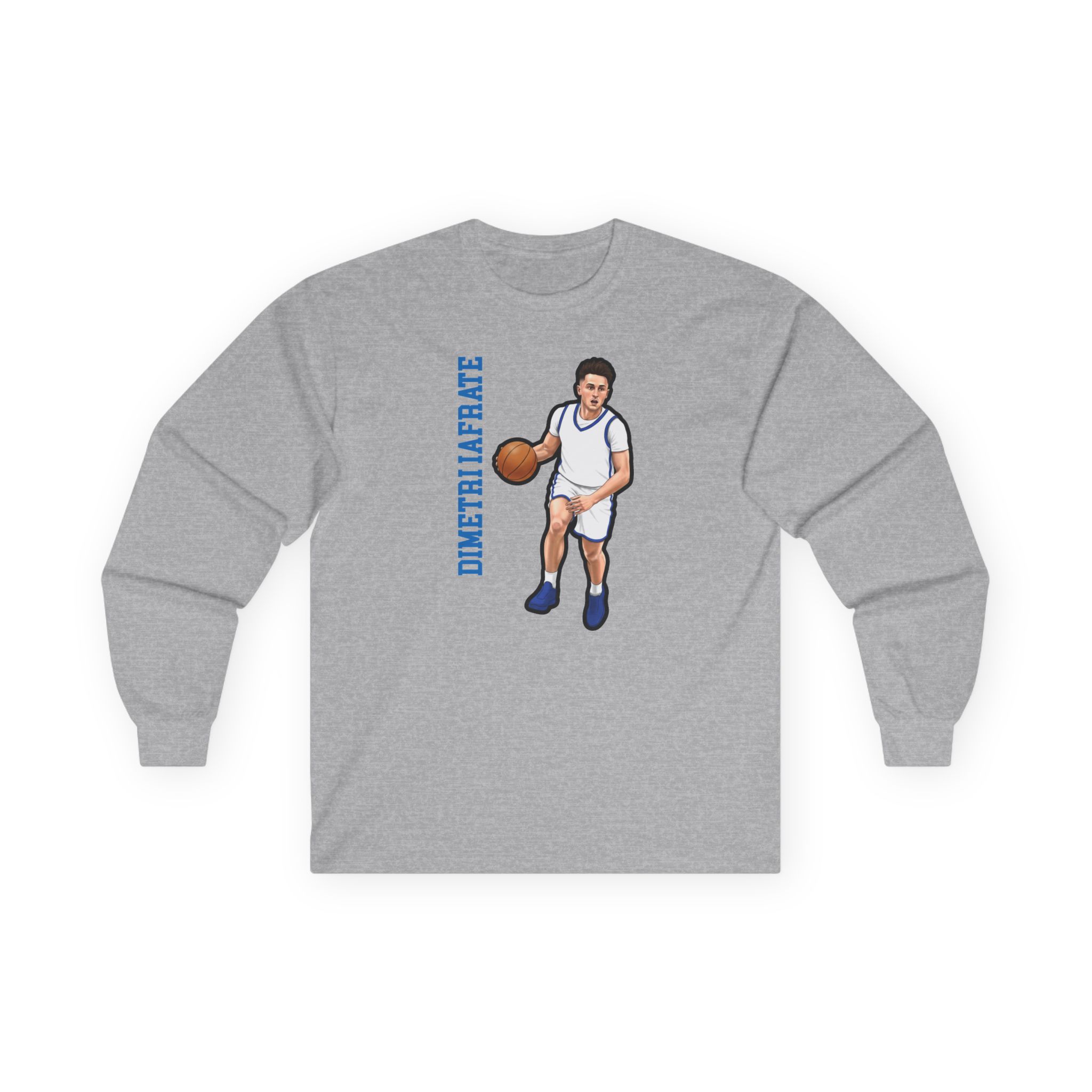 Long Sleeve Tee — character_name_vertical in Grey