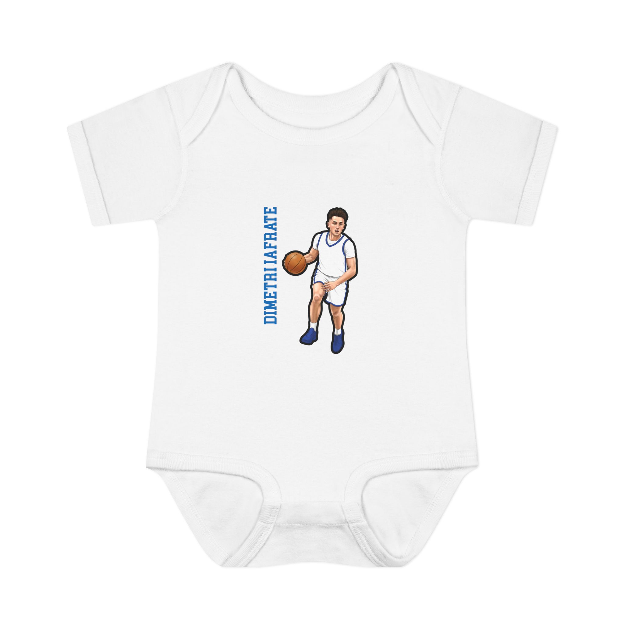 Baby Onesie — character_name_vertical in White