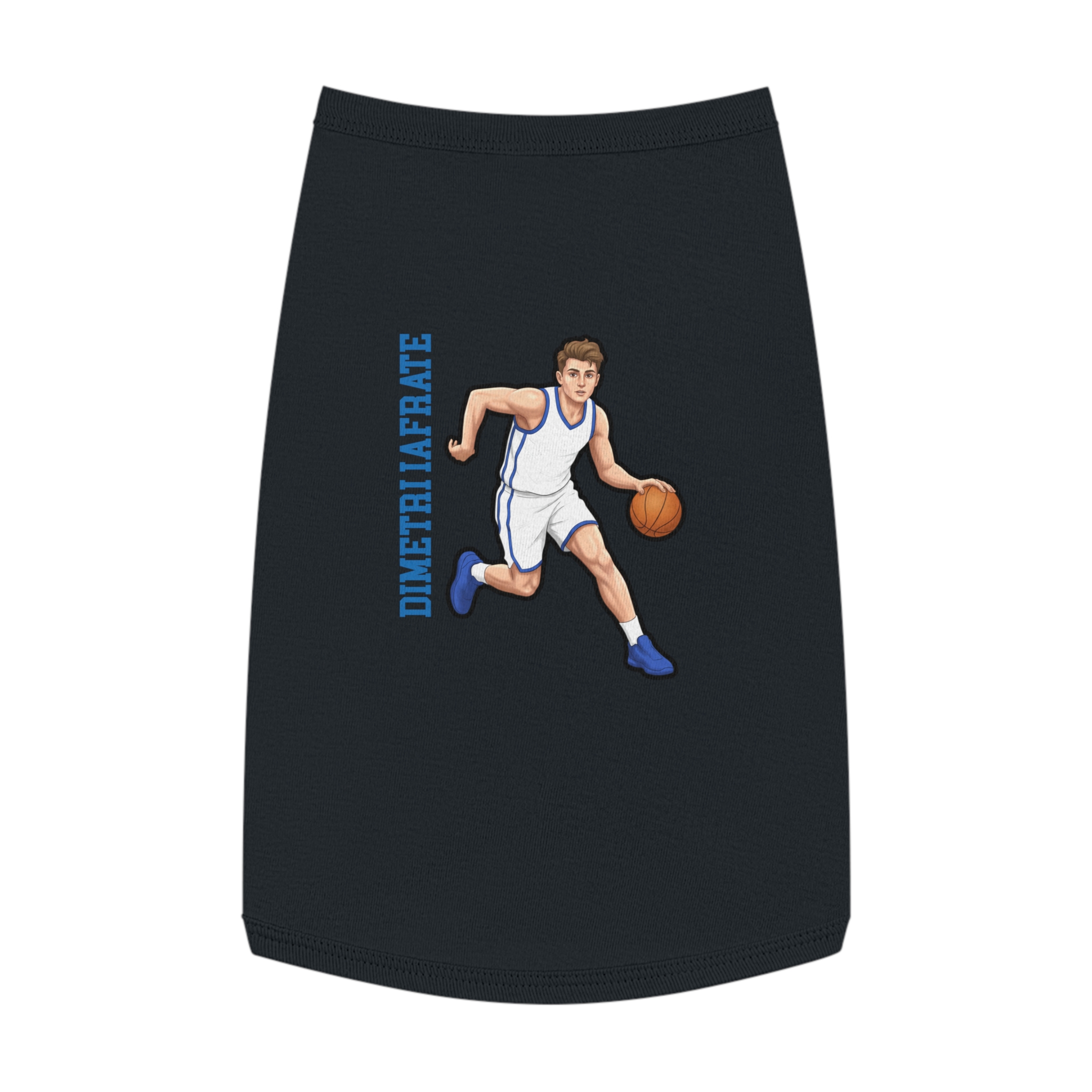 Pet Tank Top — character_name_vertical in Black