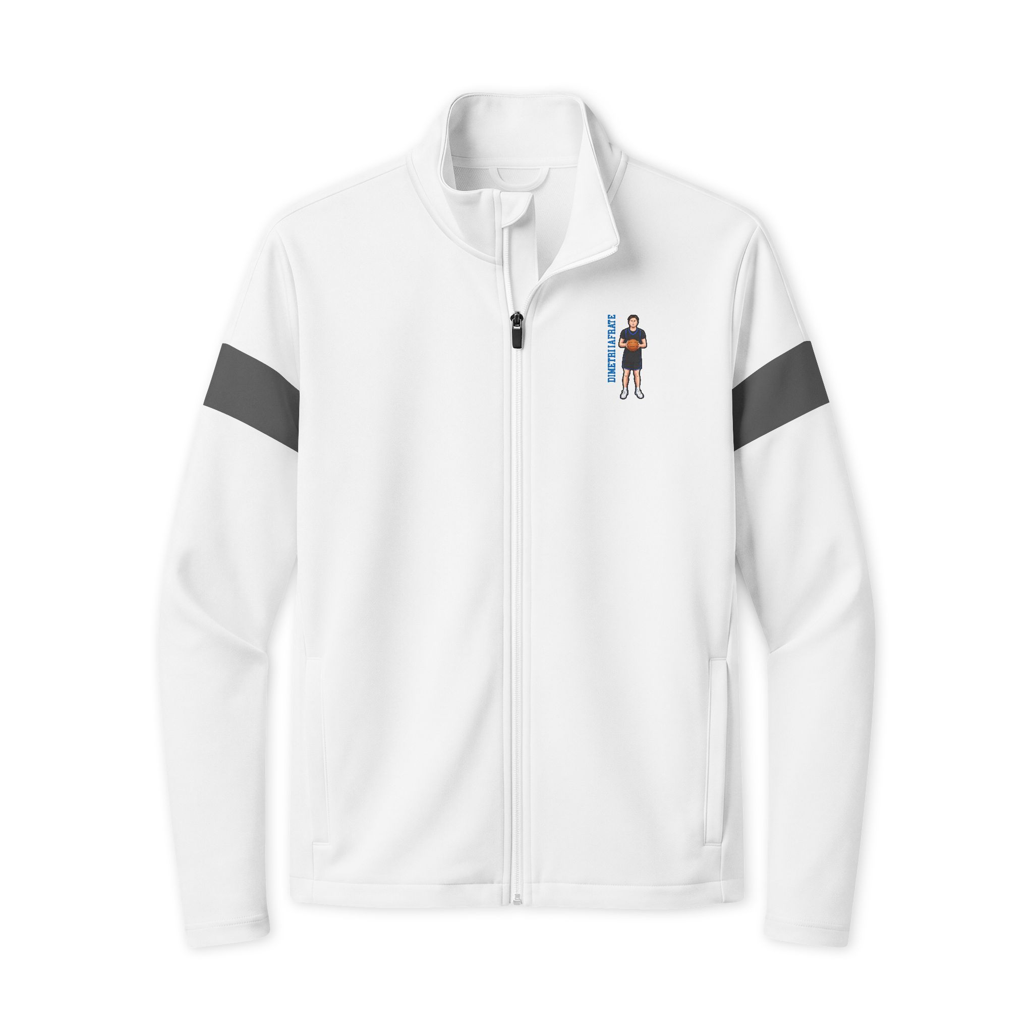 Travel Full-Zip Jacket — character_name_vertical in White/ Iron Grey