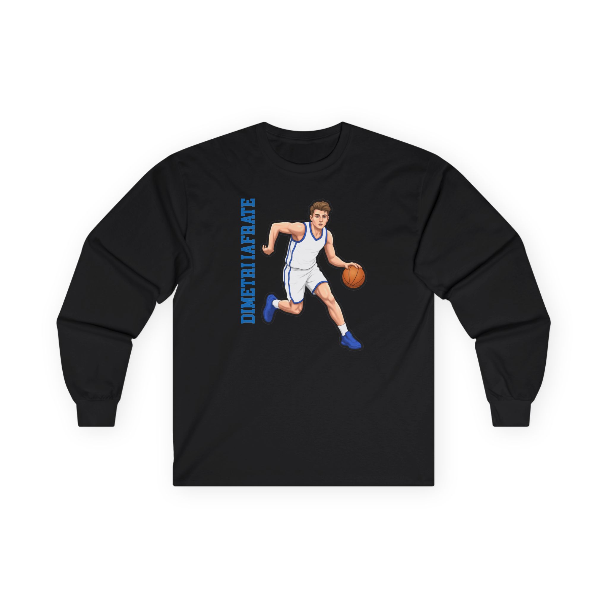 Long Sleeve Tee — character_name_vertical in Black