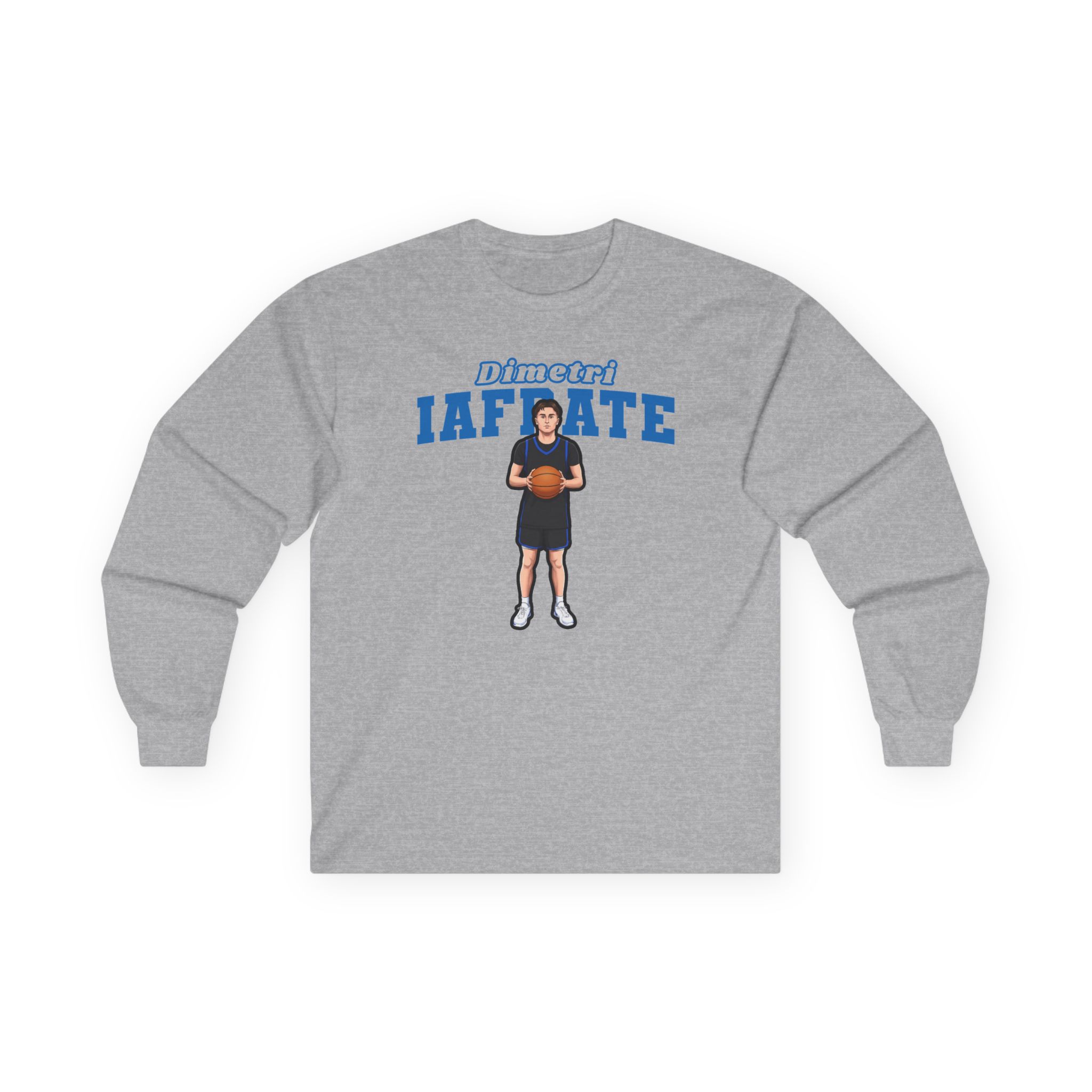 Long Sleeve Tee — character_name_arch in Grey