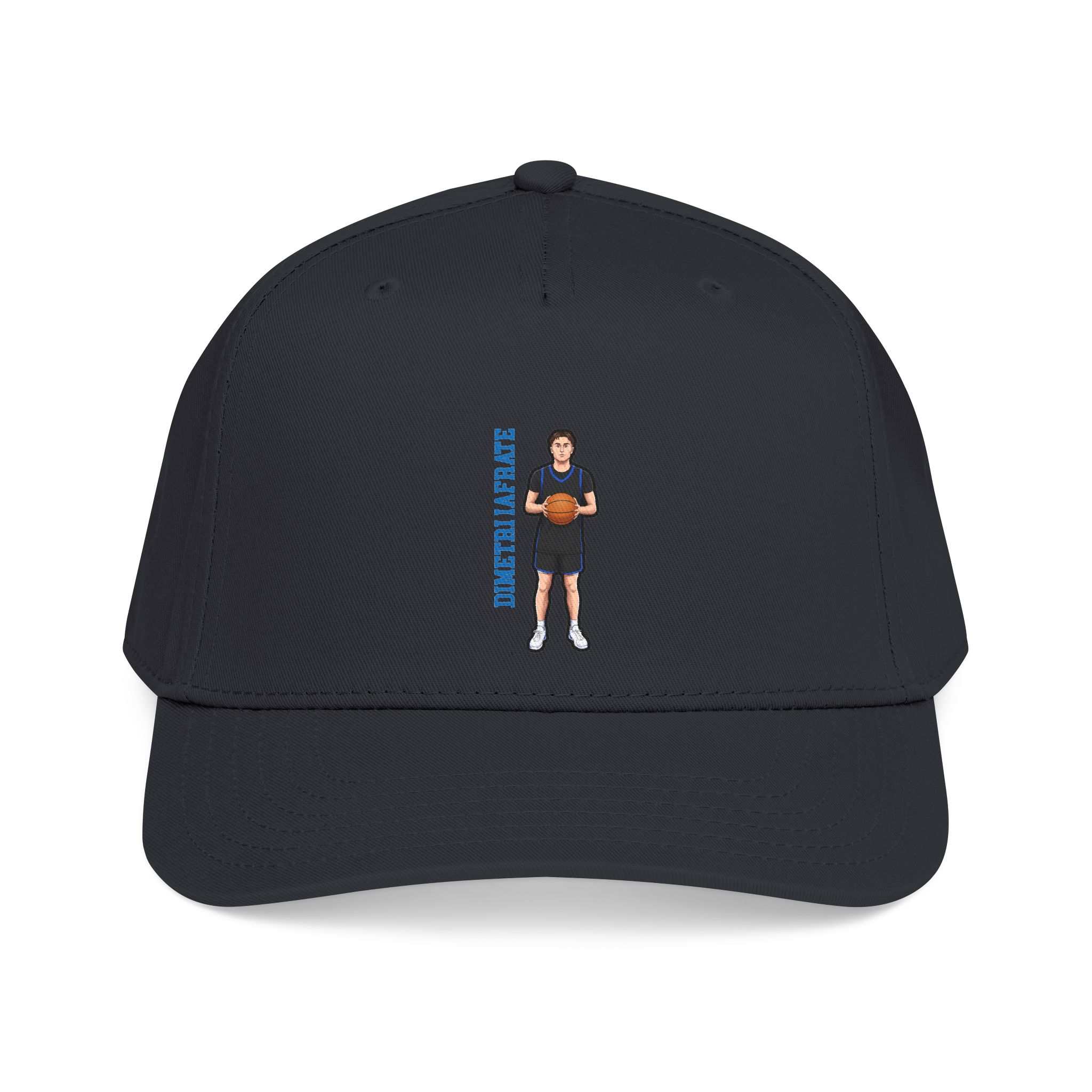Baseball Cap — character_name_vertical in Black