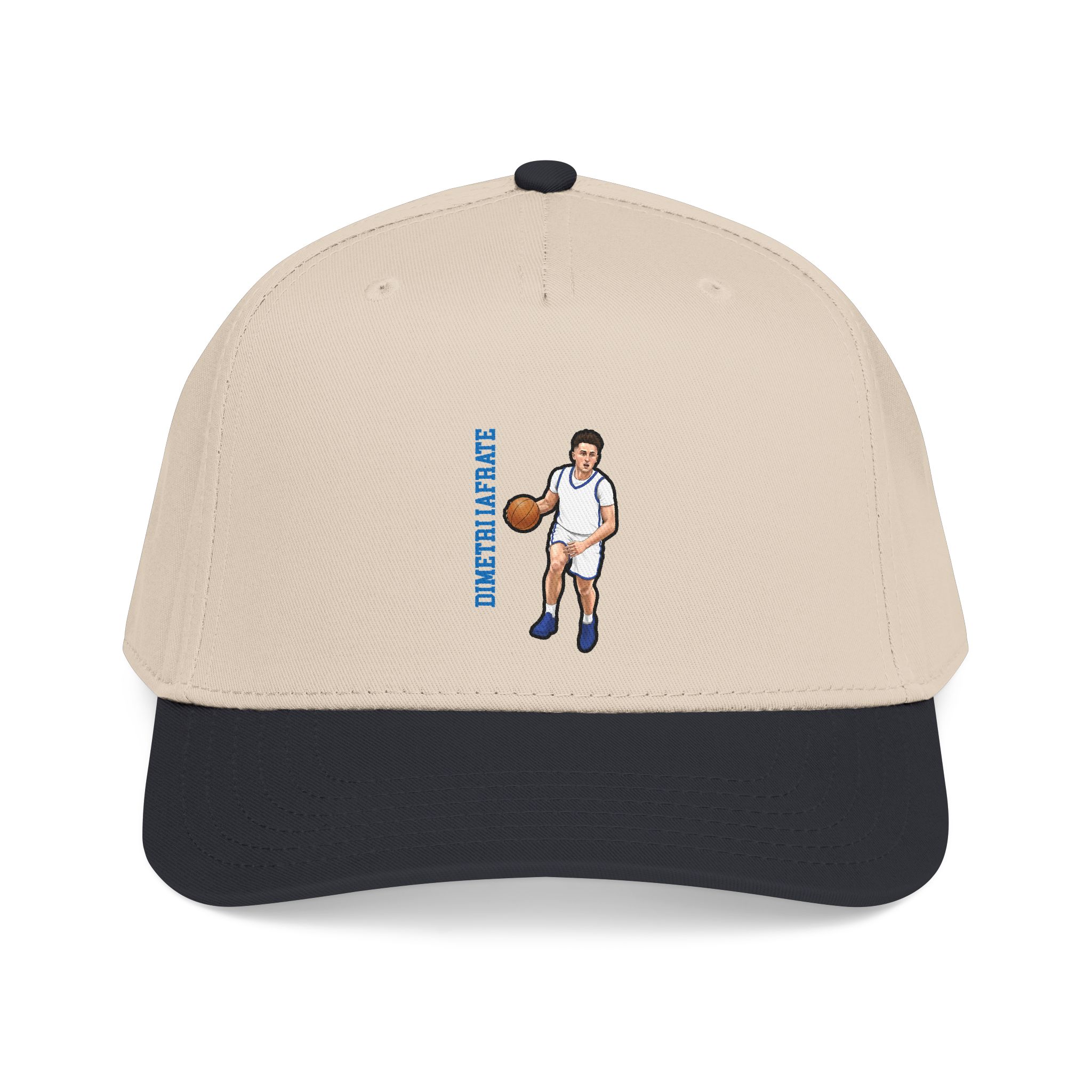 Baseball Cap — character_name_vertical in Black / Natural