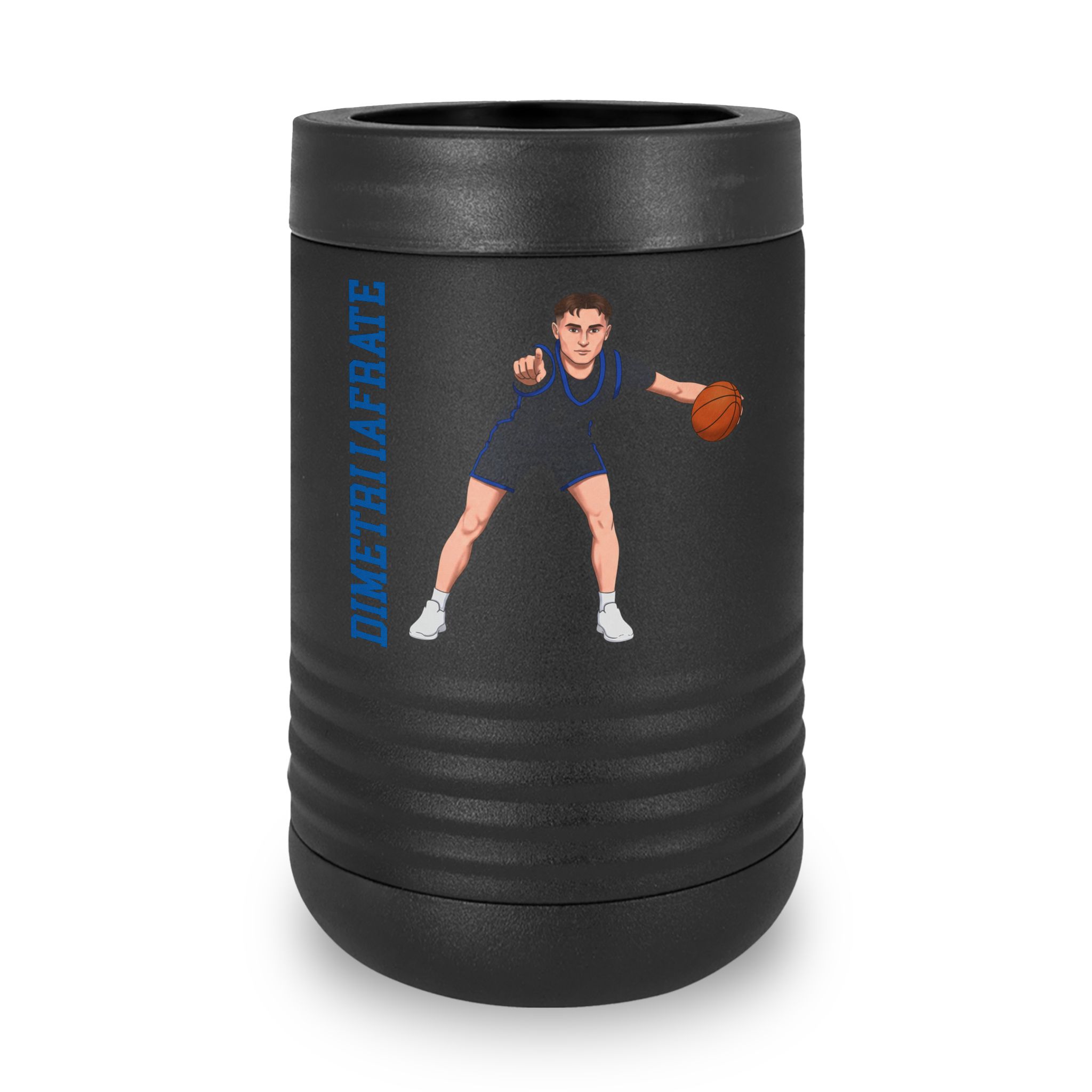 Stainless Can Cooler — character_name_vertical in Black
