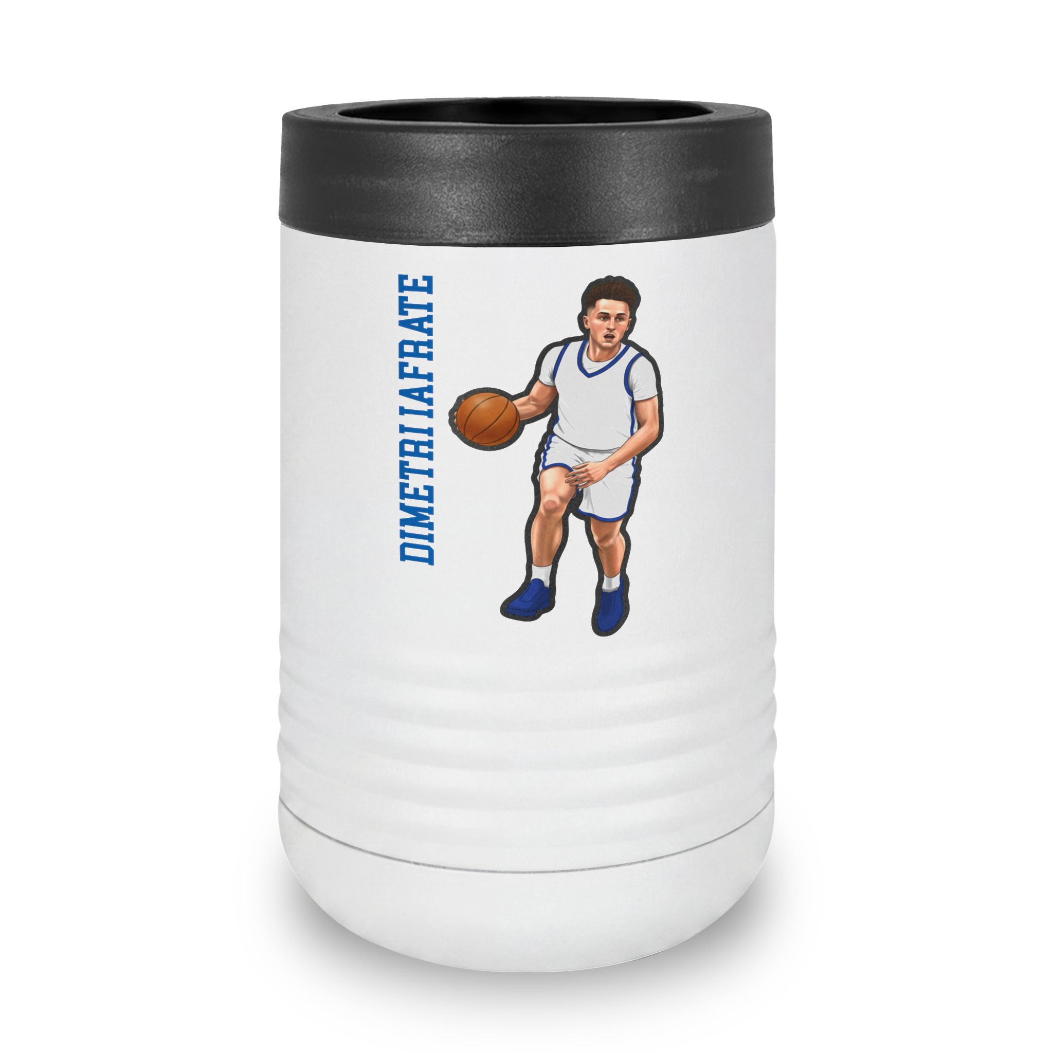 Stainless Can Cooler — character_name_vertical in White