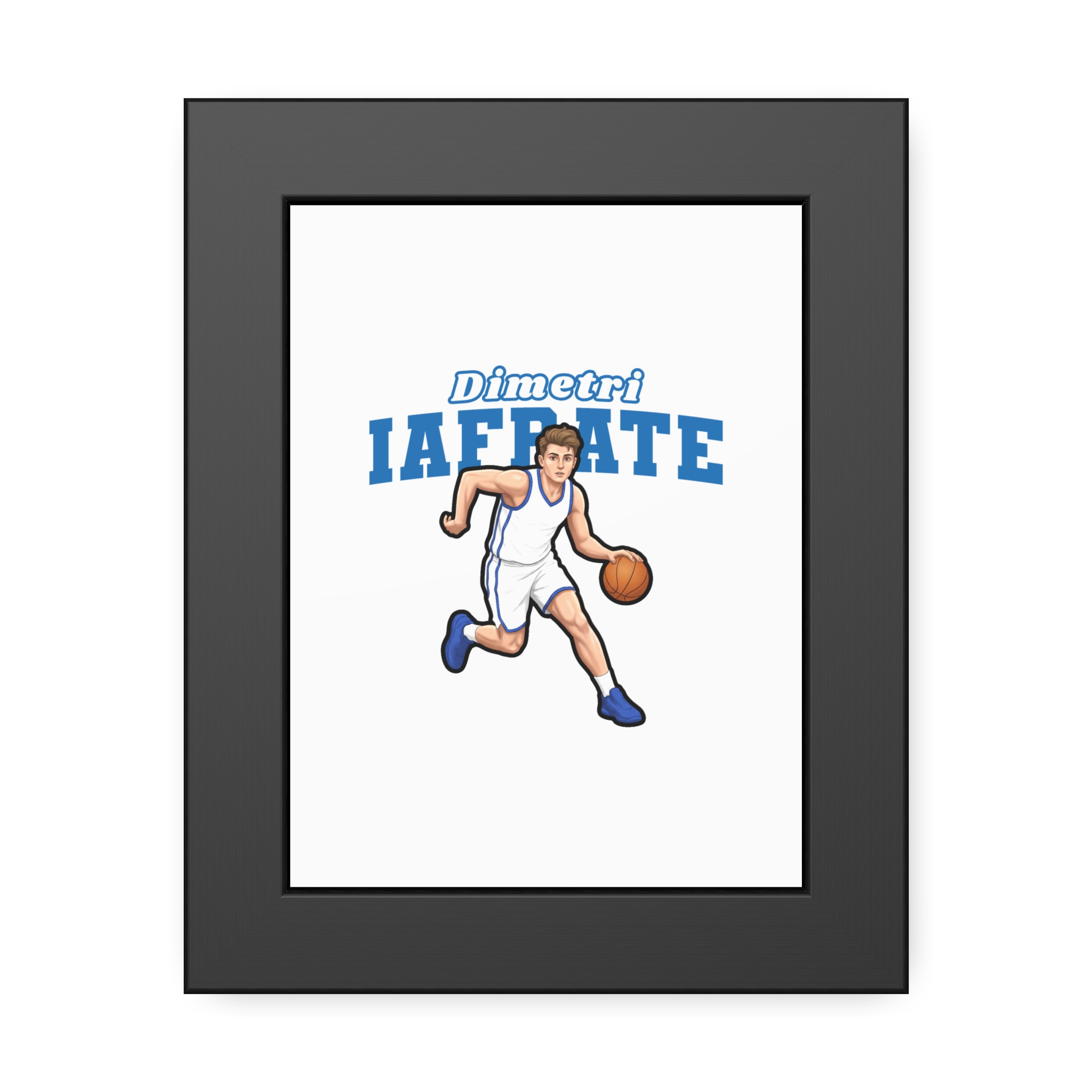 Framed Poster — character_name_arch in Black