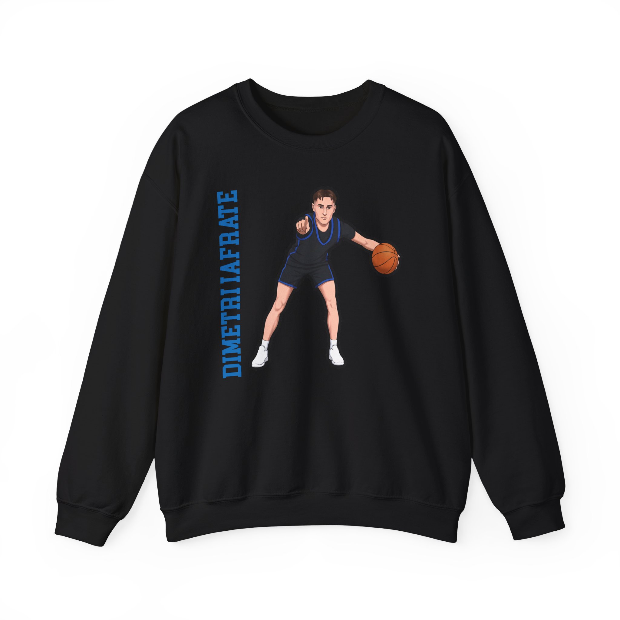 Crewneck Sweatshirt — character_name_vertical in Black