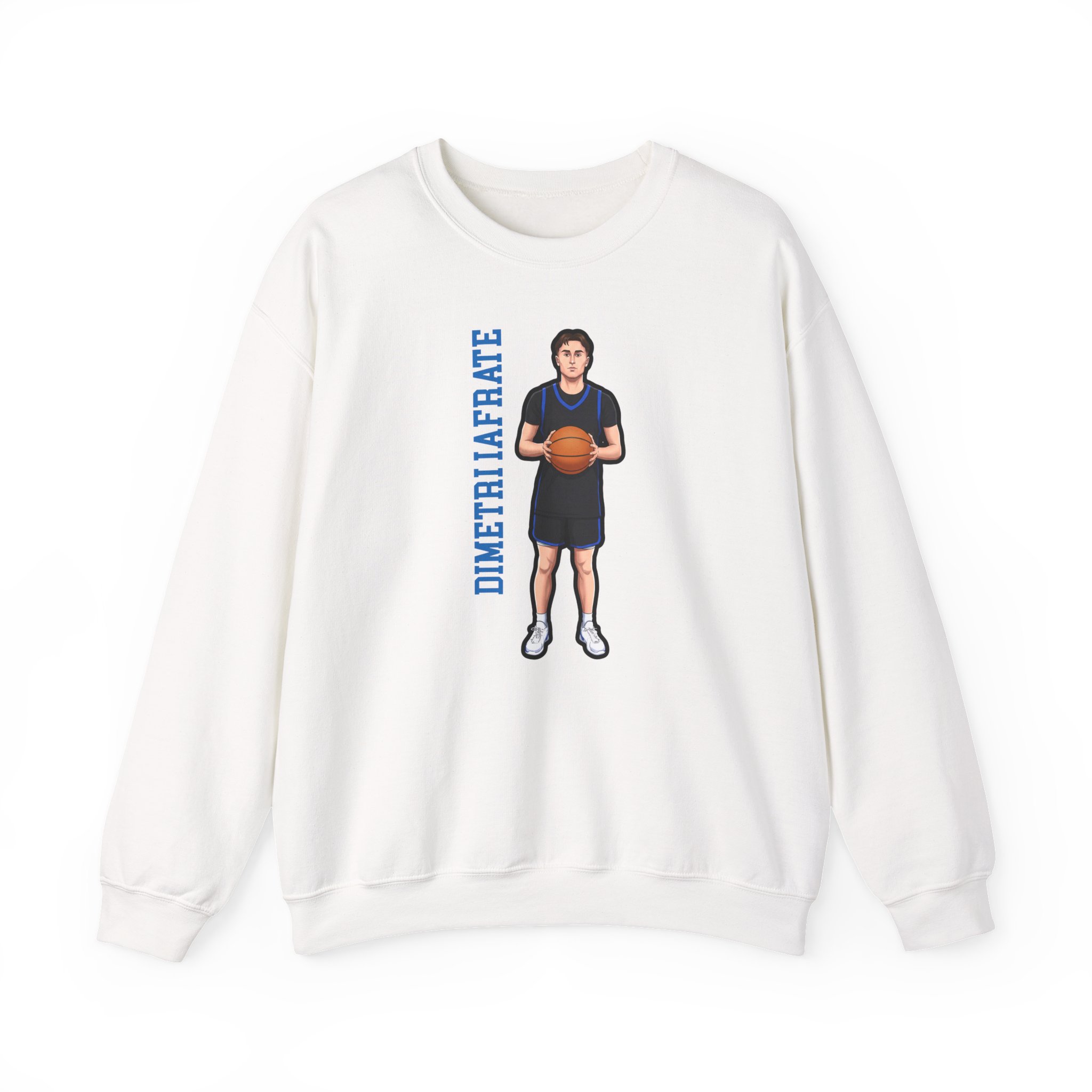 Crewneck Sweatshirt — character_name_vertical in White