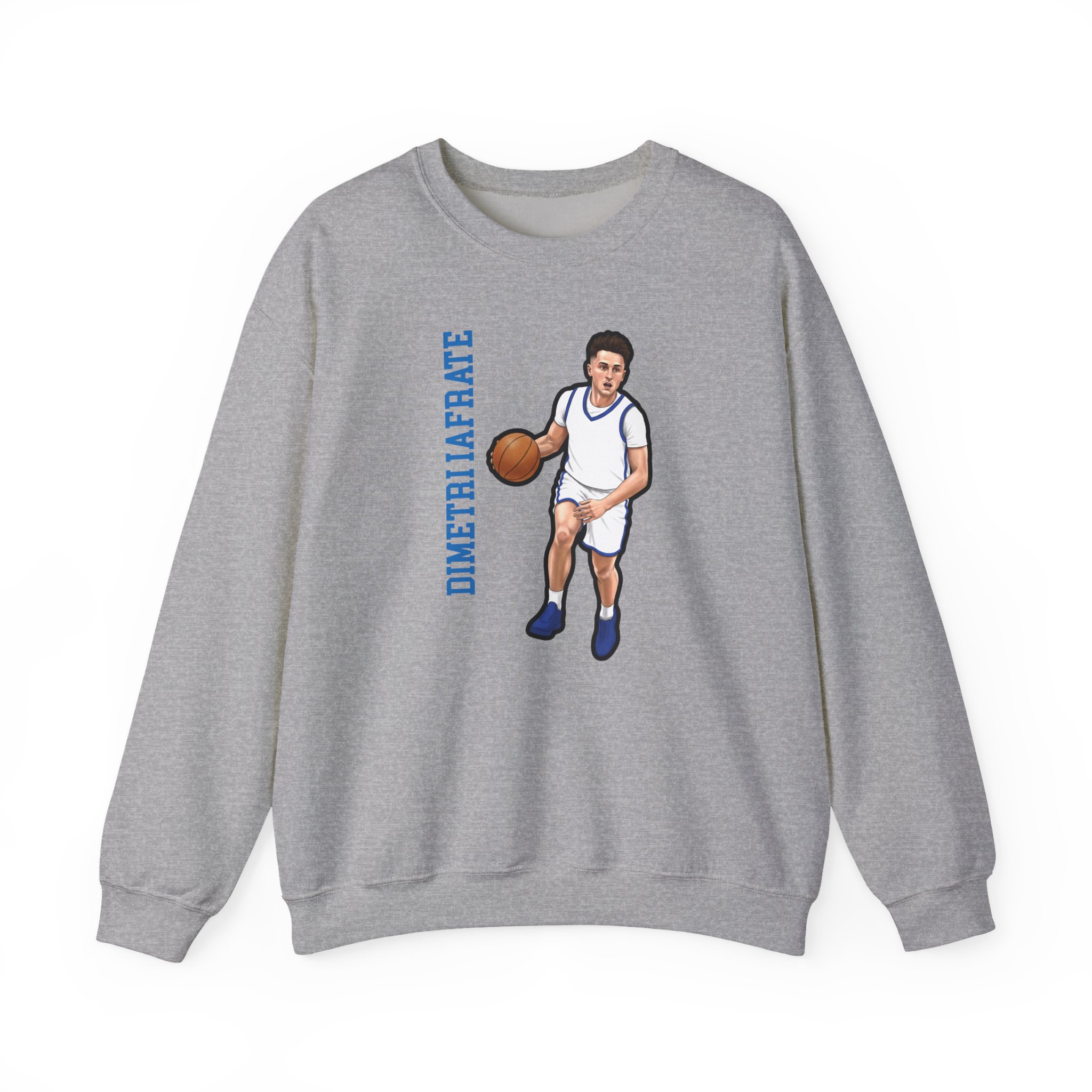 Crewneck Sweatshirt — character_name_vertical in Grey