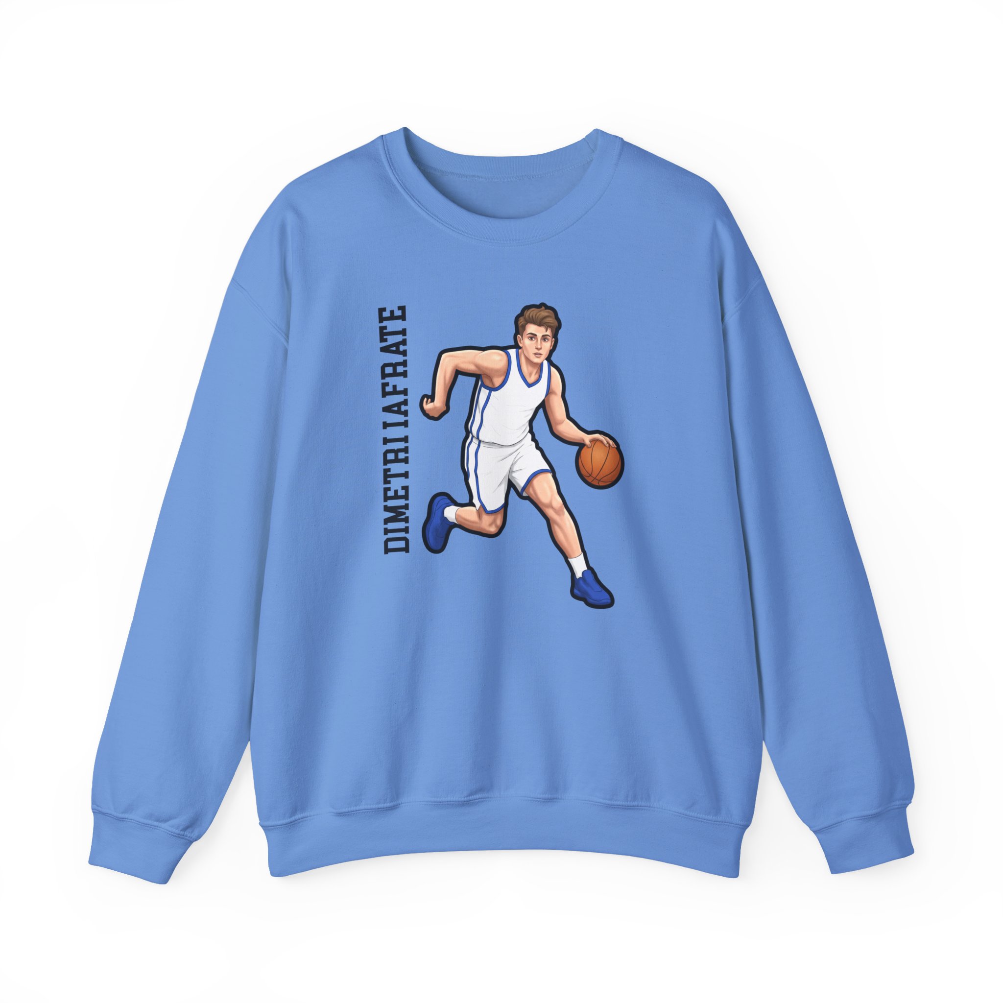 Crewneck Sweatshirt — character_name_vertical in Blue