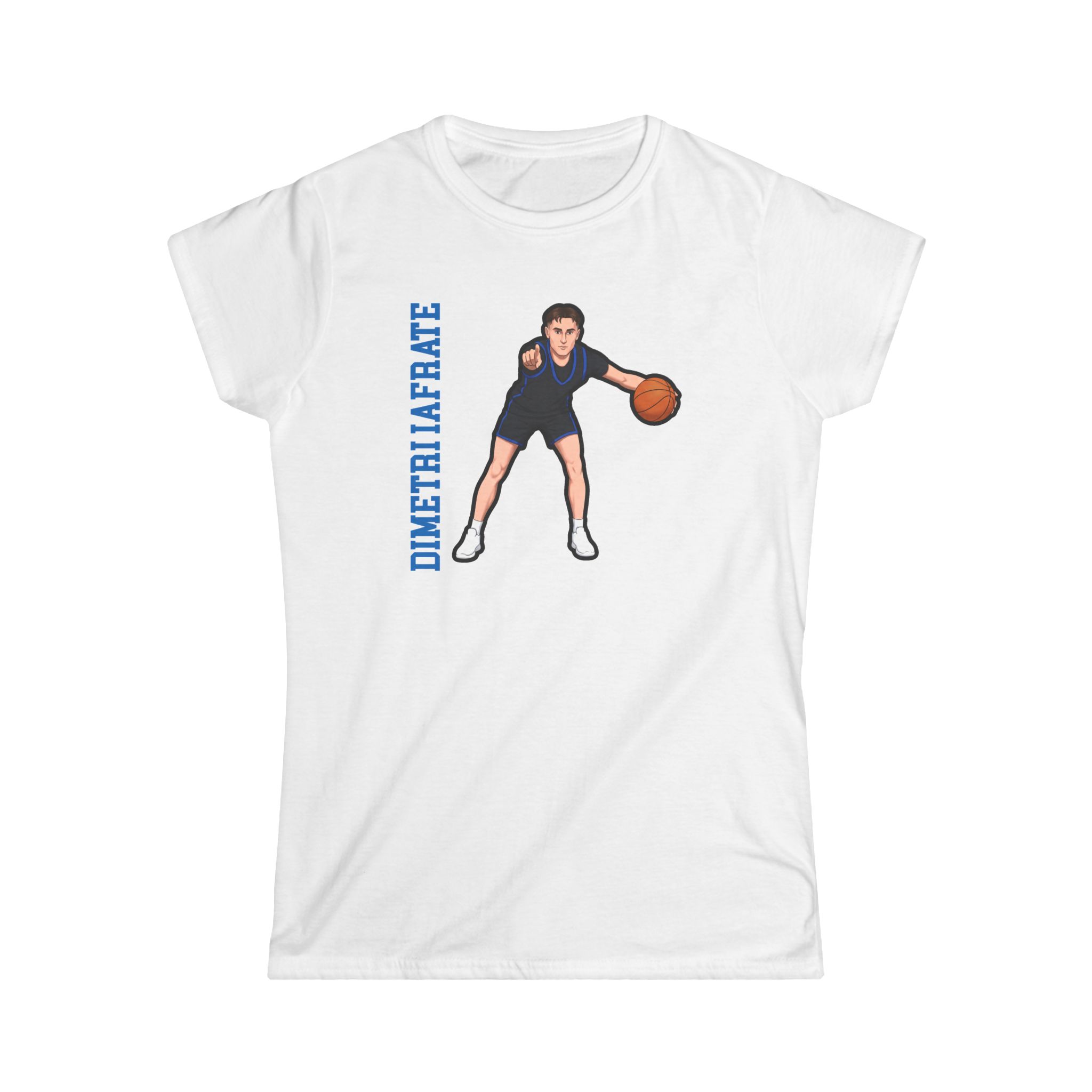 Women's Softstyle Tee — character_name_vertical in White