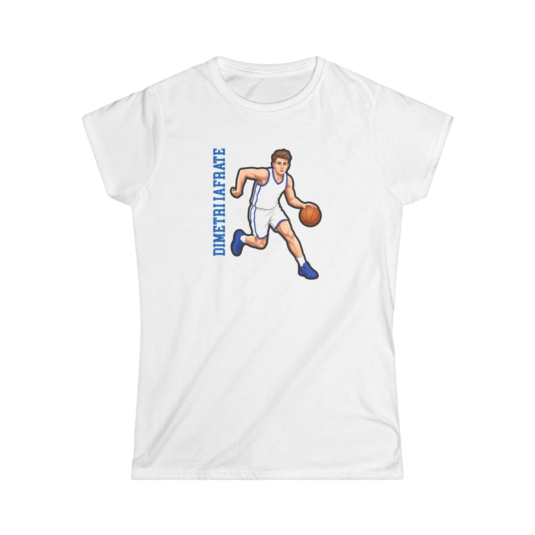 Women's Softstyle Tee — character_name_vertical in White
