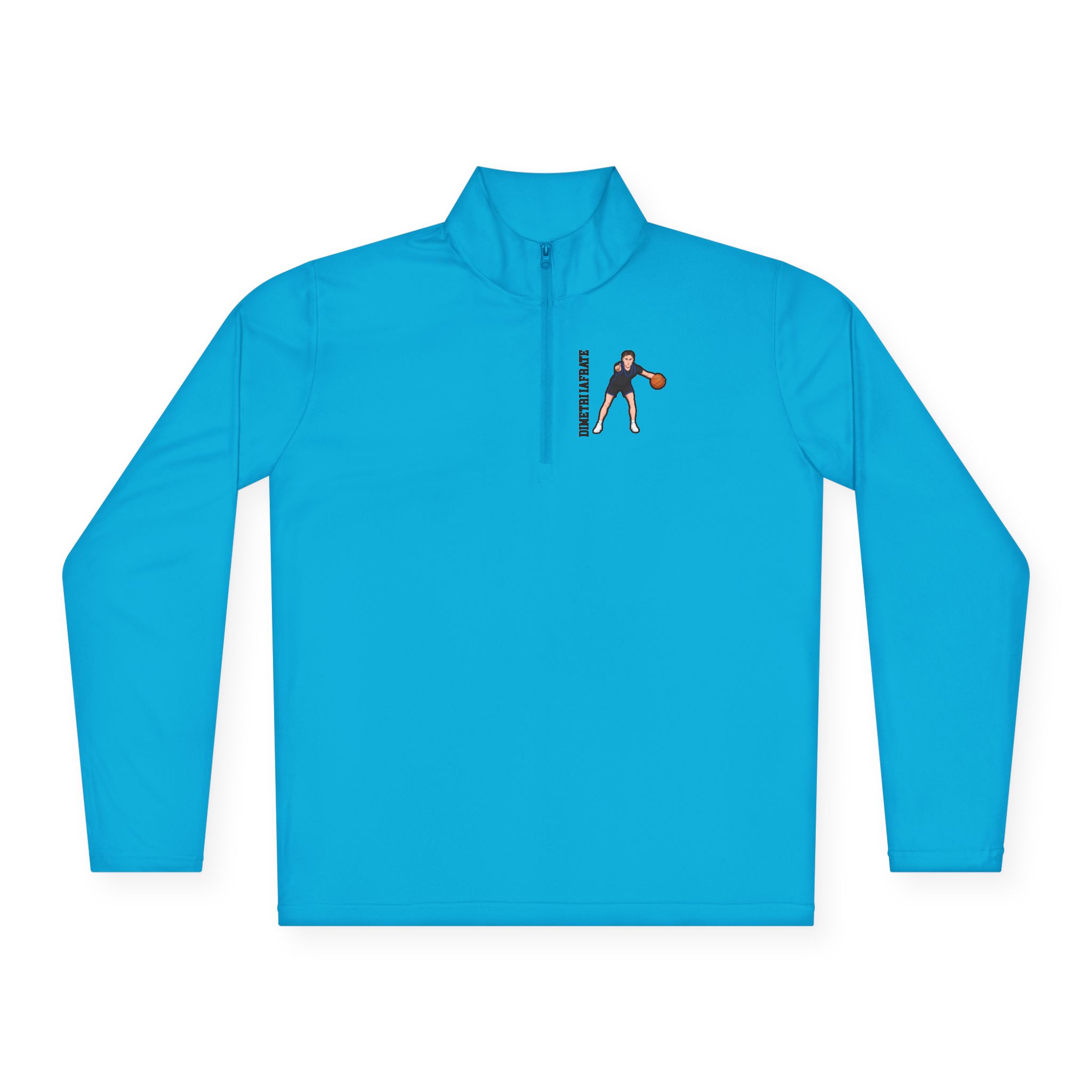 Q-Zip Pullover — character_name_vertical in Blue