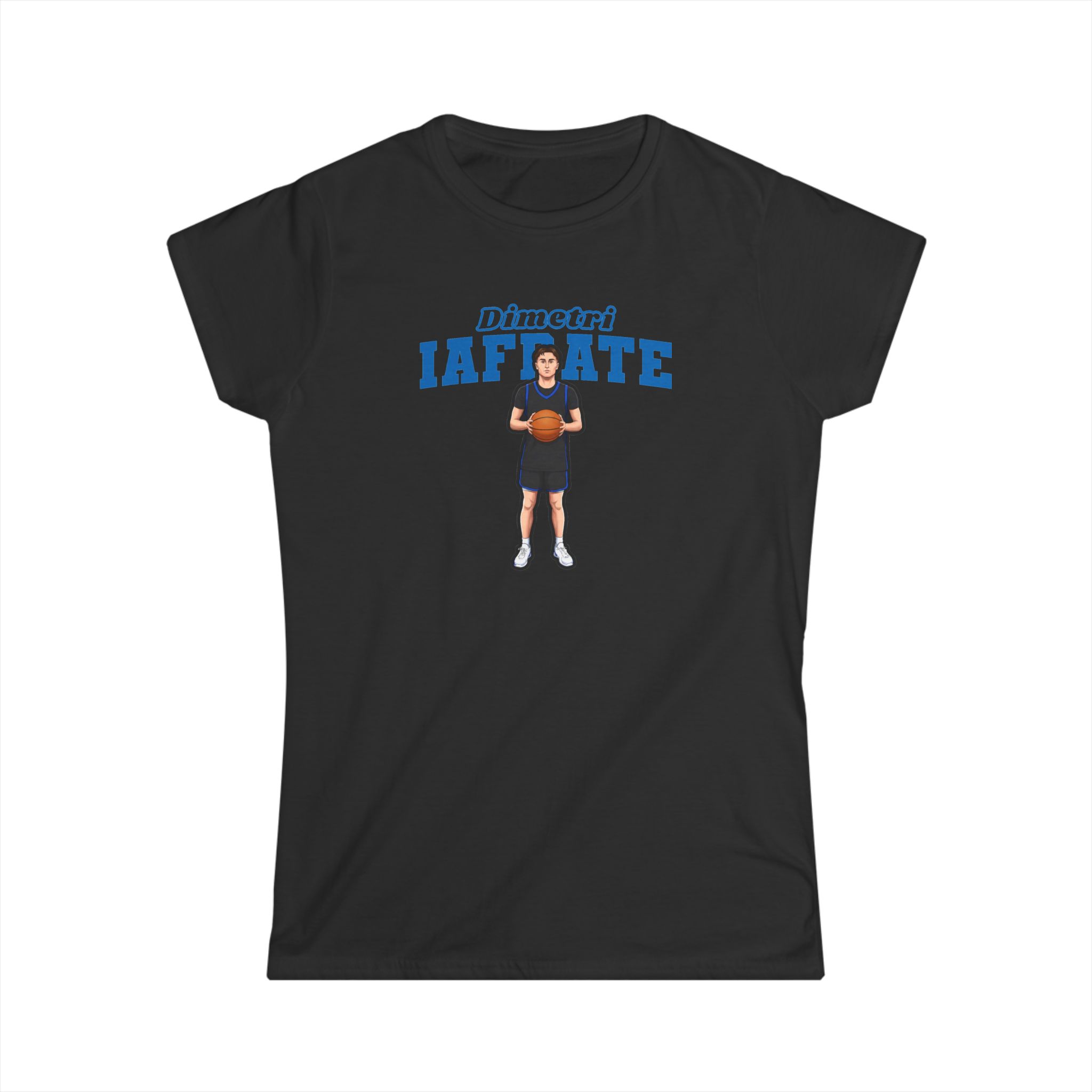 Women's Softstyle Tee — character_name_arch in Black