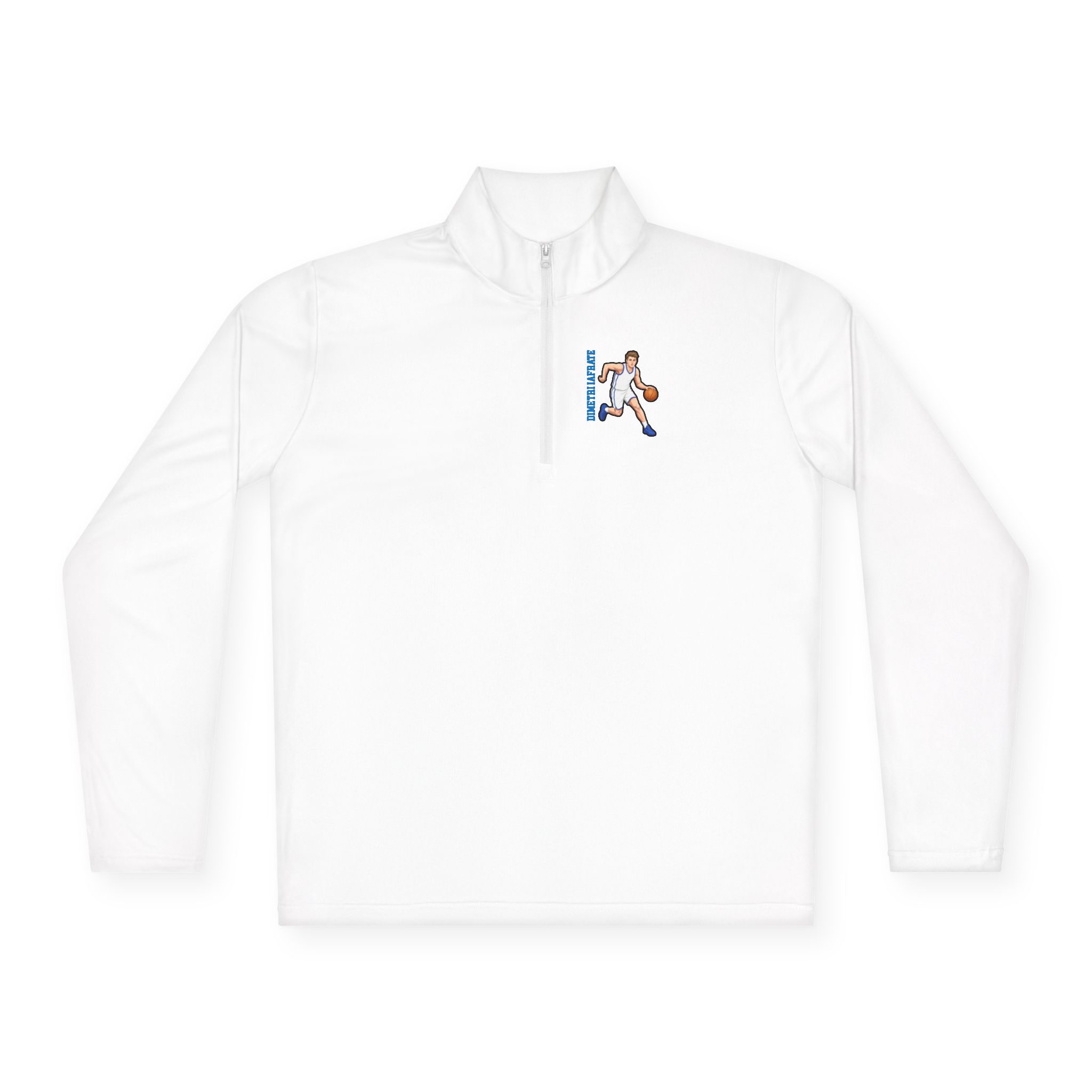 Q-Zip Pullover — character_name_vertical in White