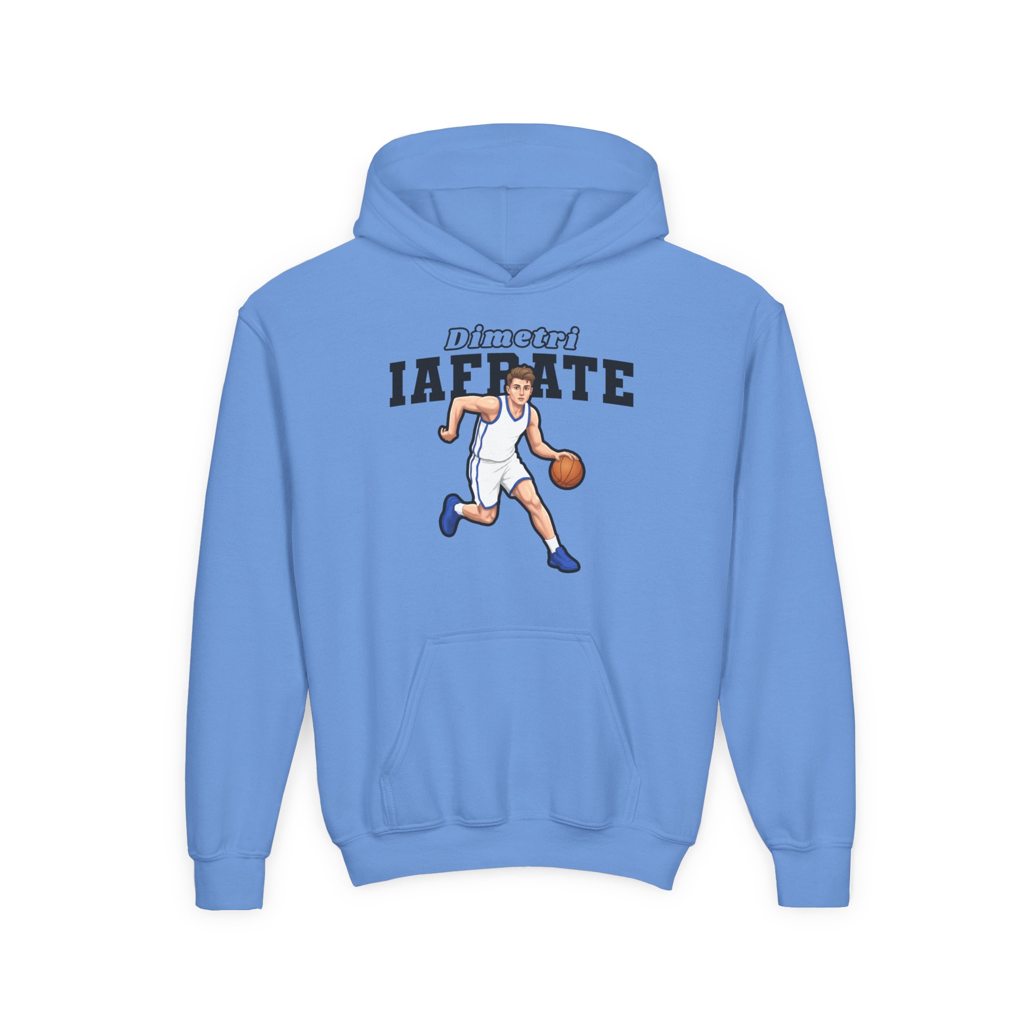 Youth Hoodie — character_name_arch in Blue