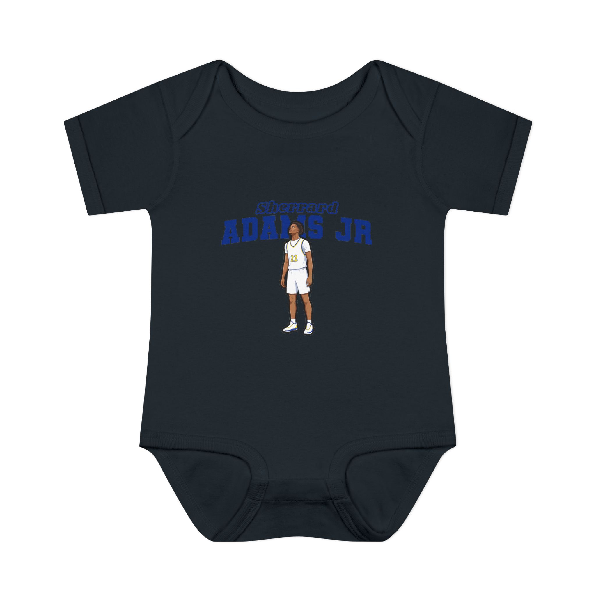 Baby Onesie — character_name_arch in Black