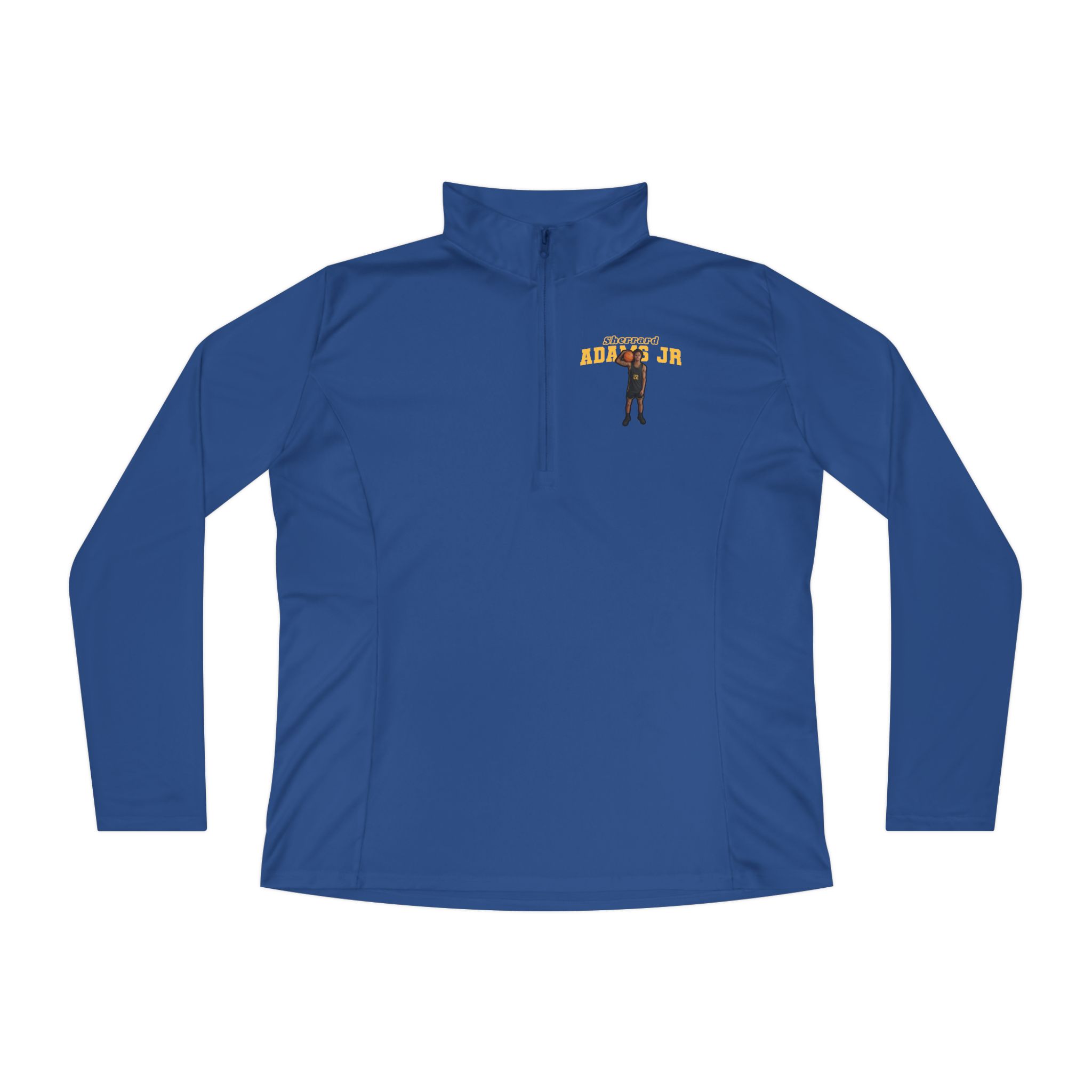 Women's Q-Zip Pullover — character_name_arch in Royal
