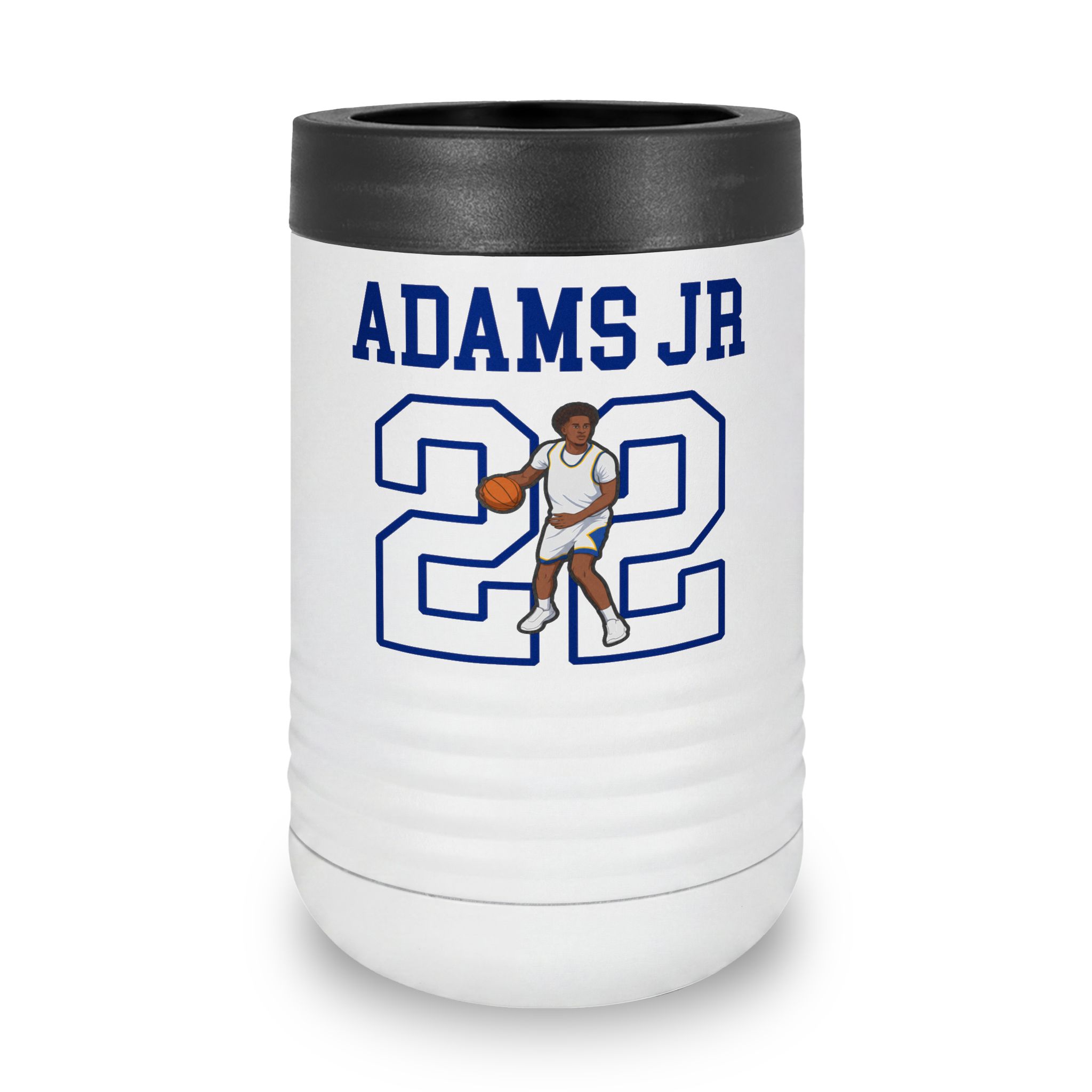 Stainless Can Cooler — character_shirsey in White