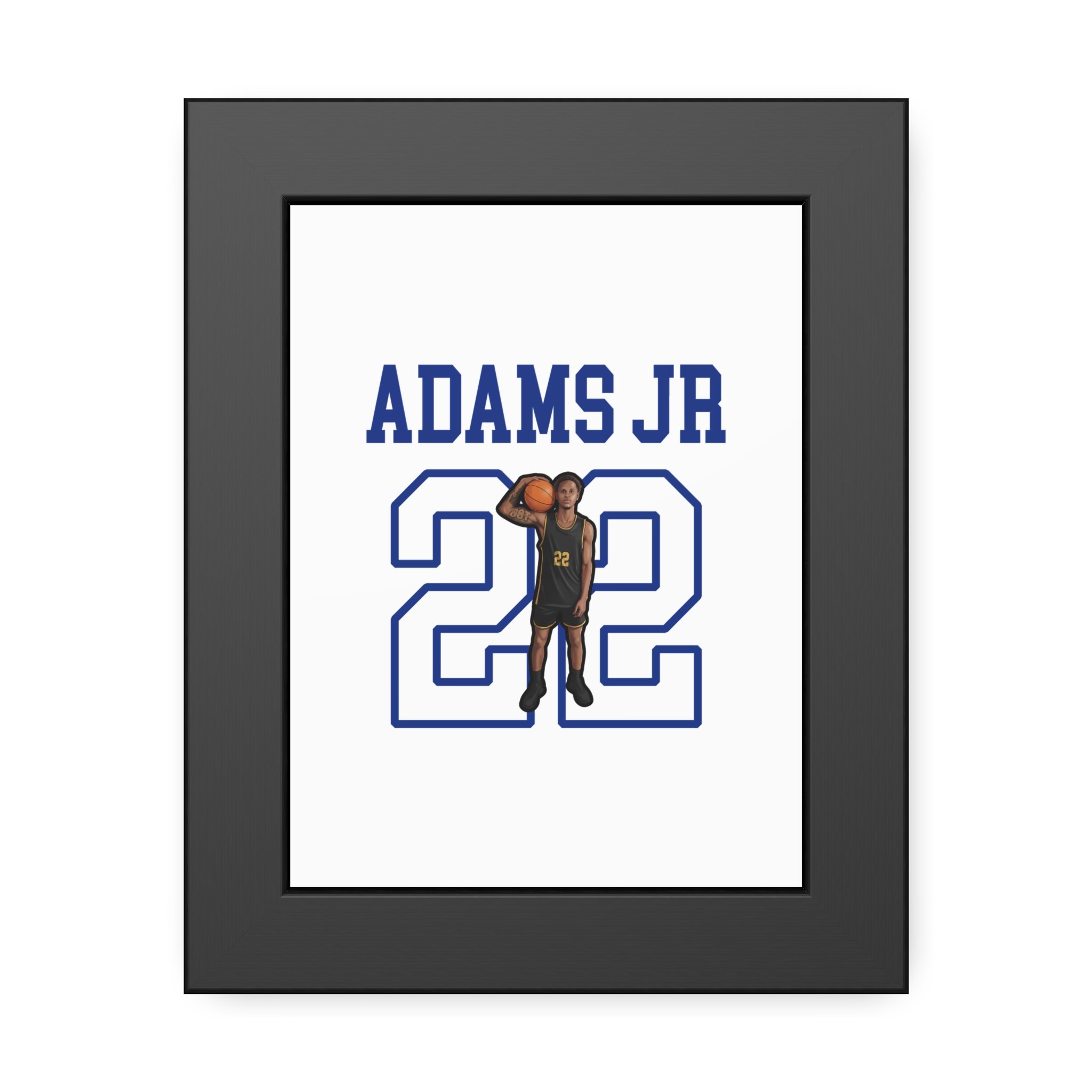 Framed Poster — character_shirsey in Black