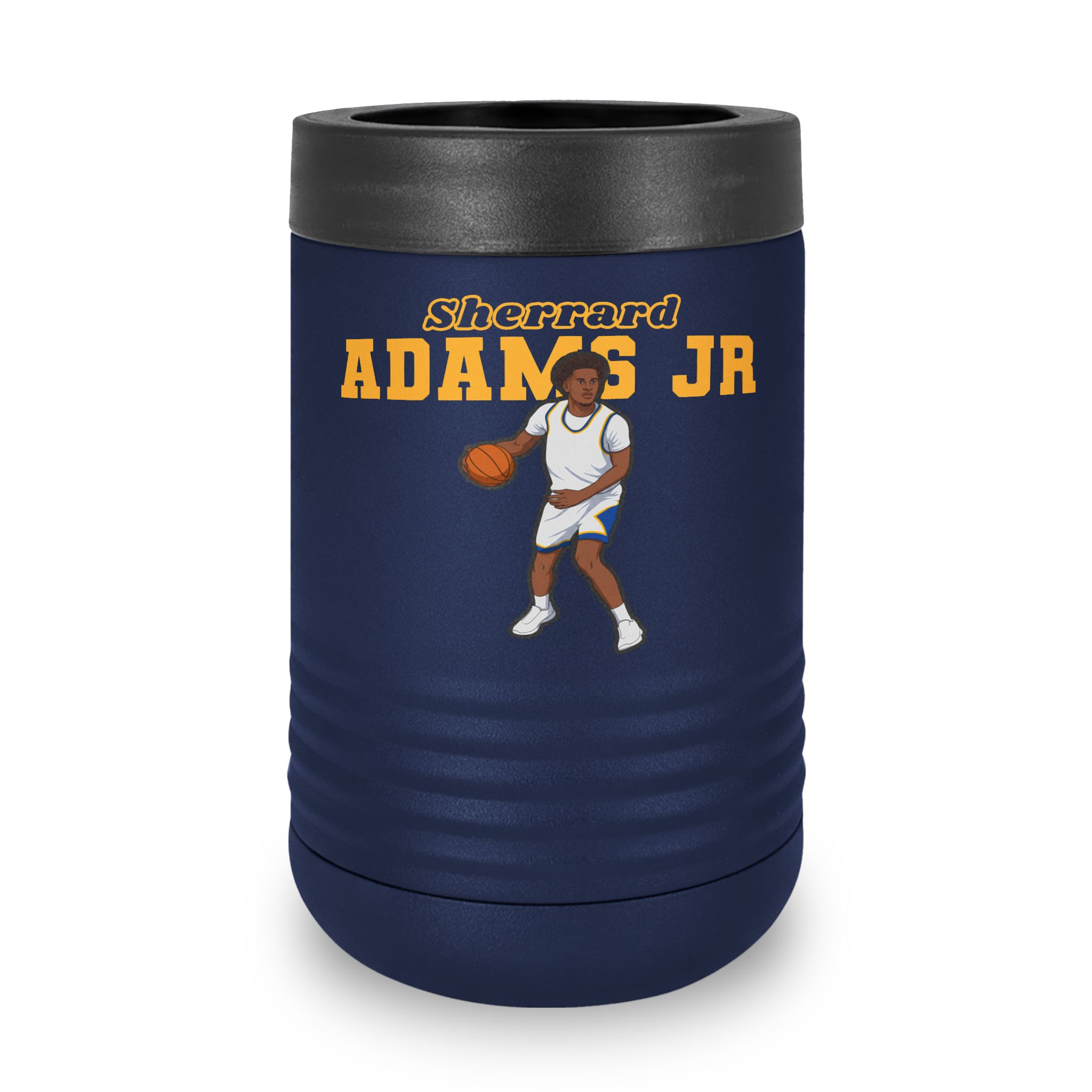 Stainless Can Cooler — character_name_arch in Navy