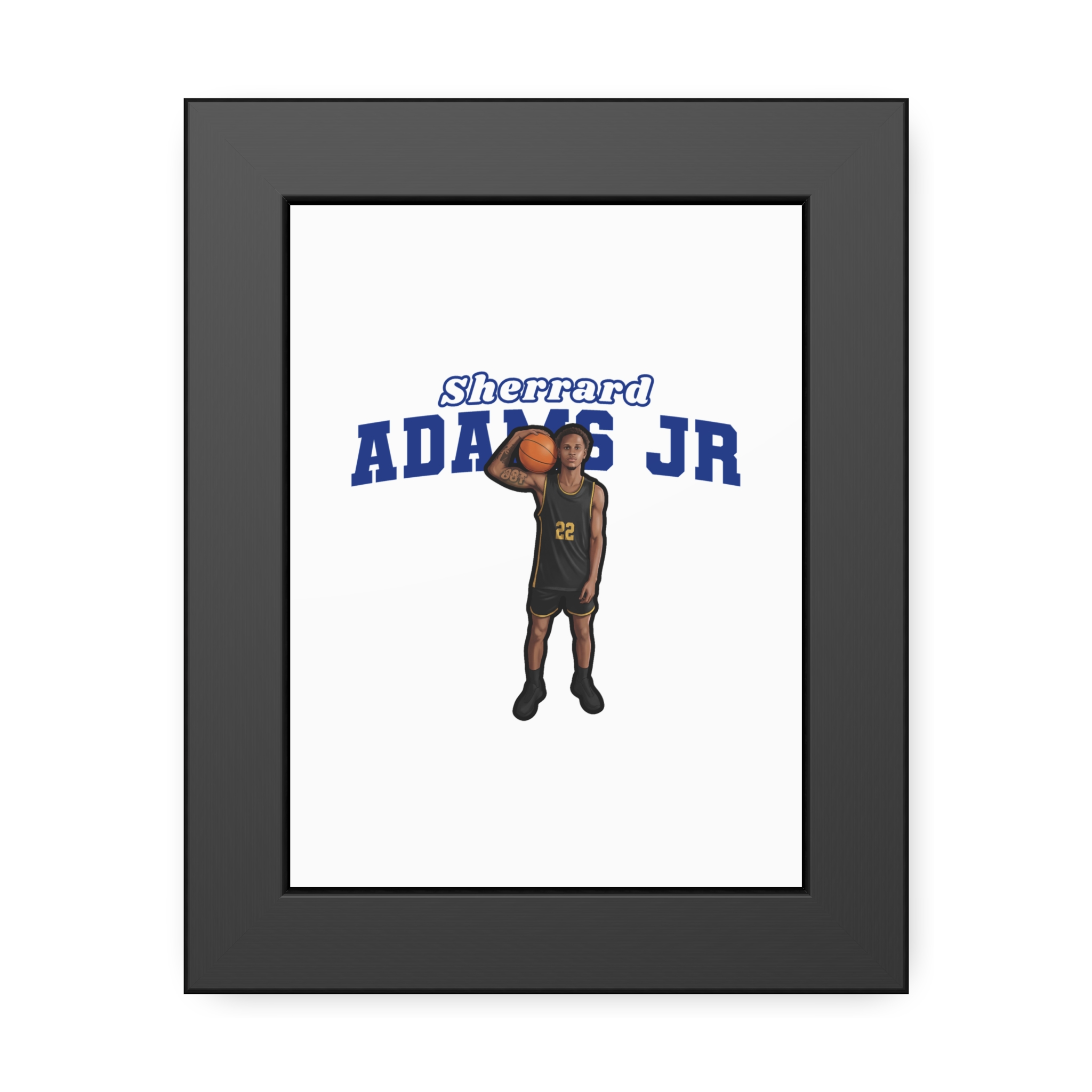 Framed Poster — character_name_arch in Black