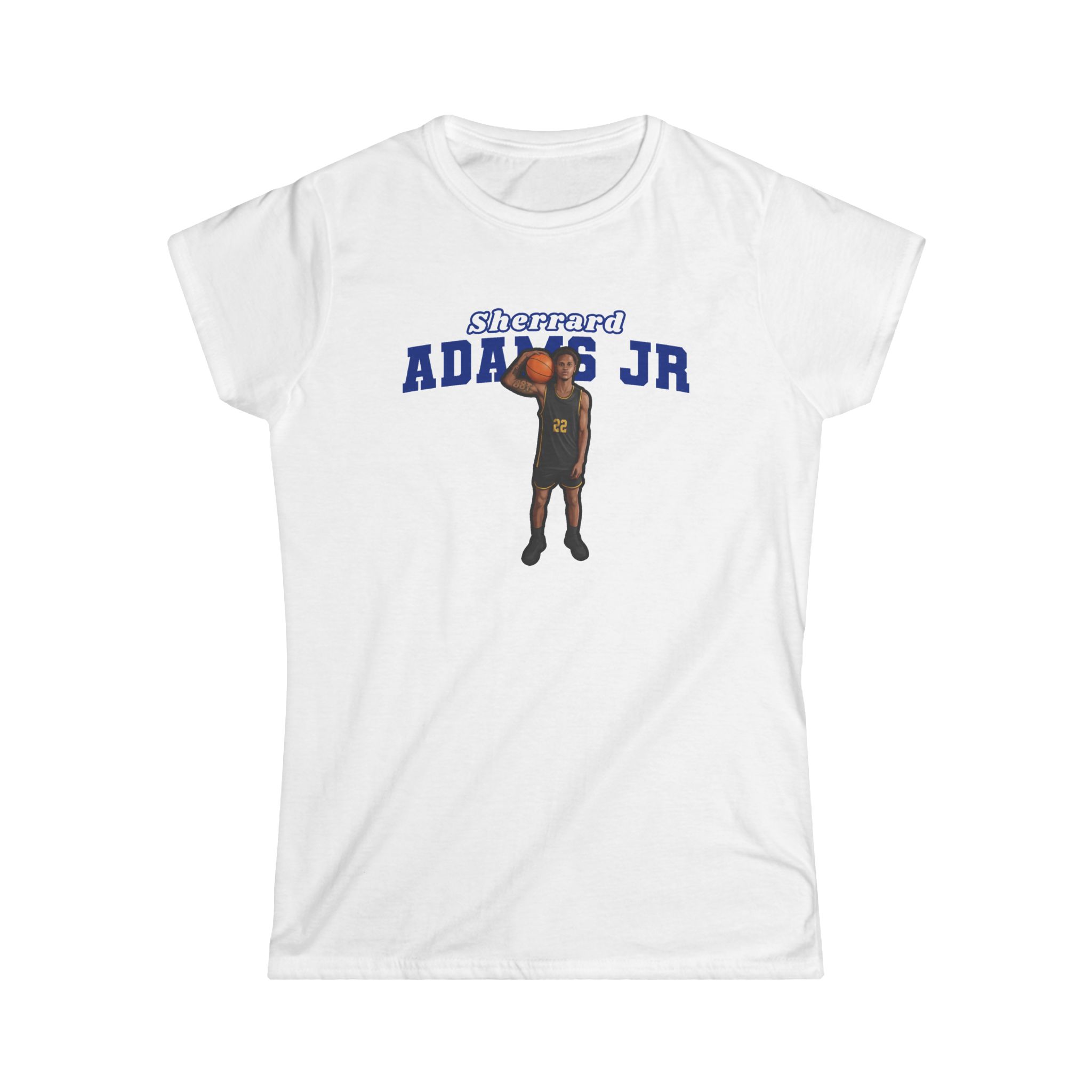 Women's Softstyle Tee — character_name_arch in White