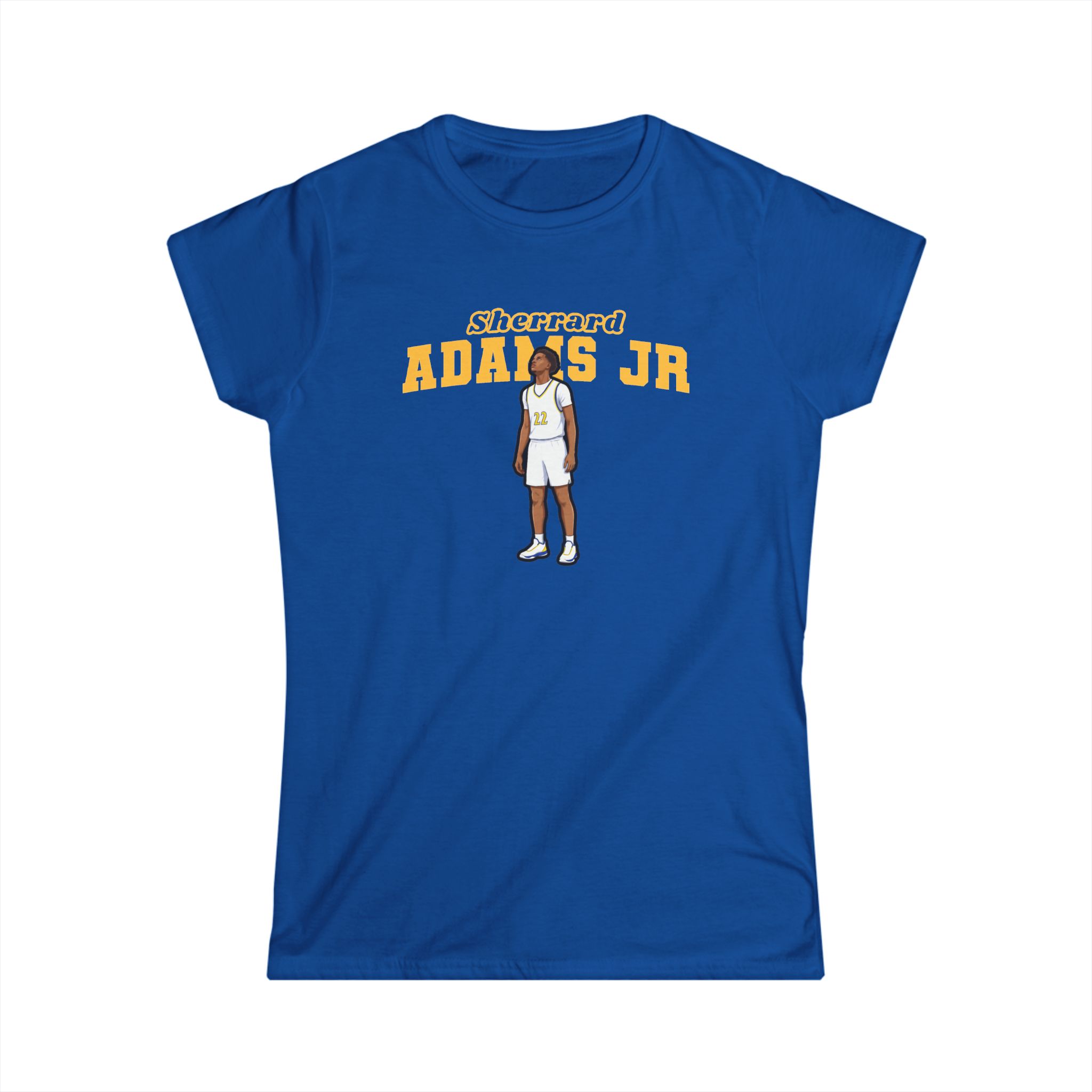 Women's Softstyle Tee — character_name_arch in Royal