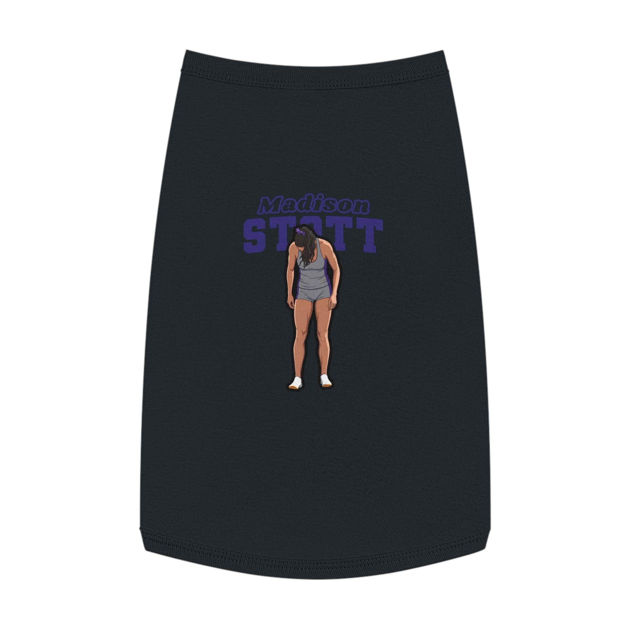 Pet Tank Top — character_name_arch in White