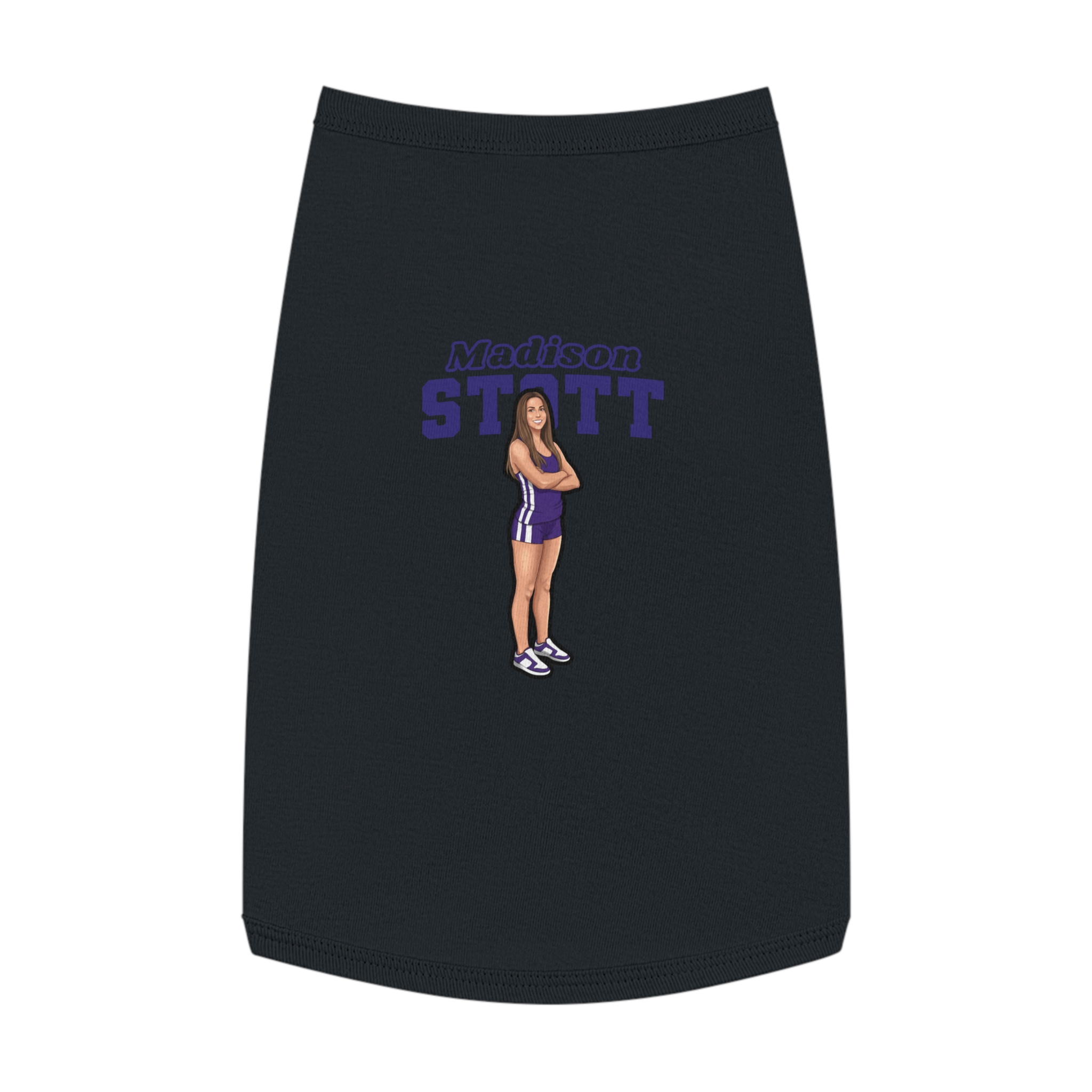 Pet Tank Top — character_name_arch in Black