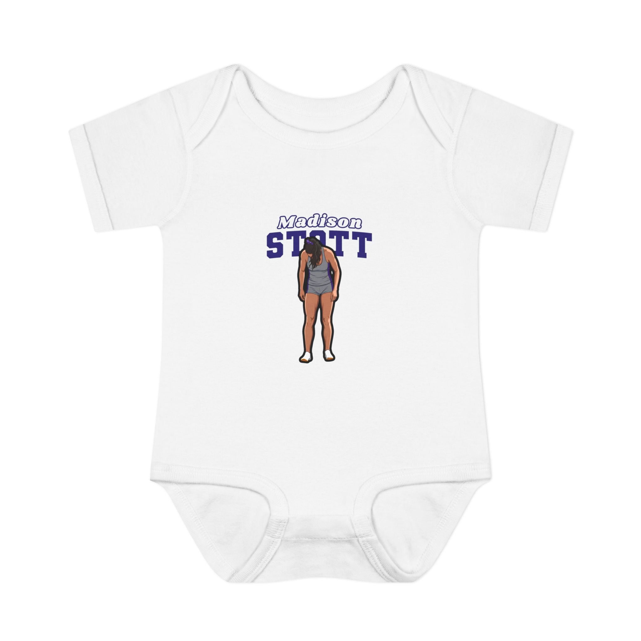 Baby Onesie — character_name_arch in White