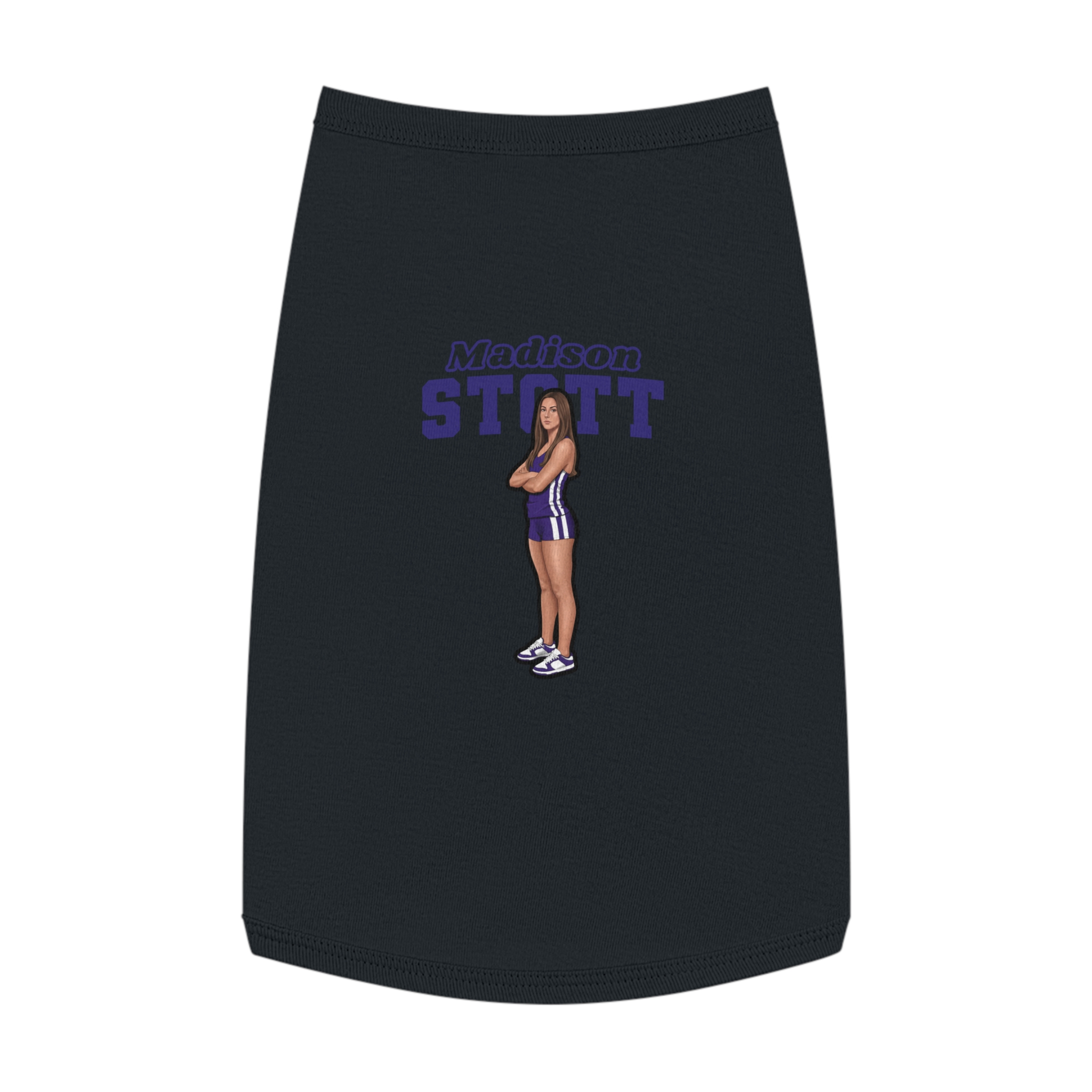Pet Tank Top — character_name_arch in White