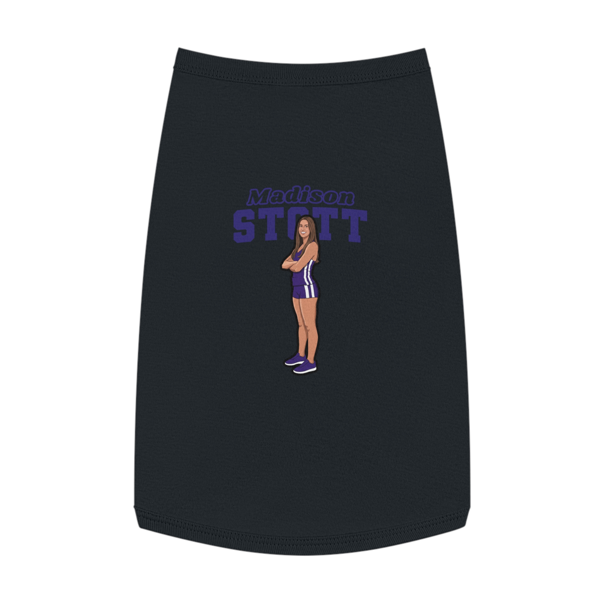 Pet Tank Top — character_name_arch in Black