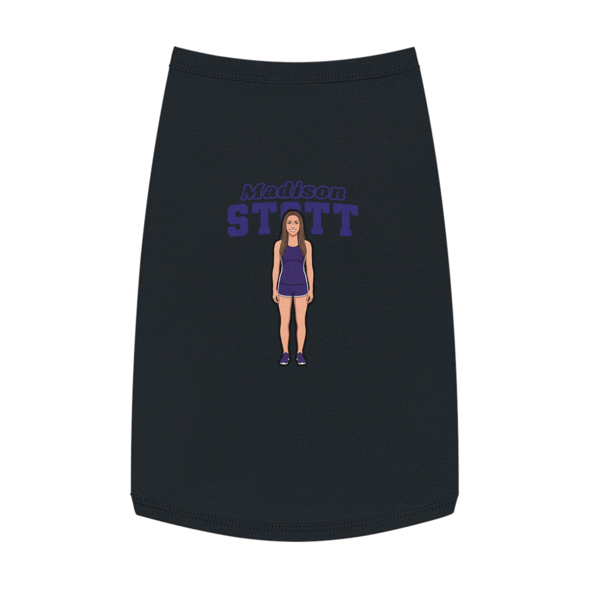 Pet Tank Top — character_name_arch in White