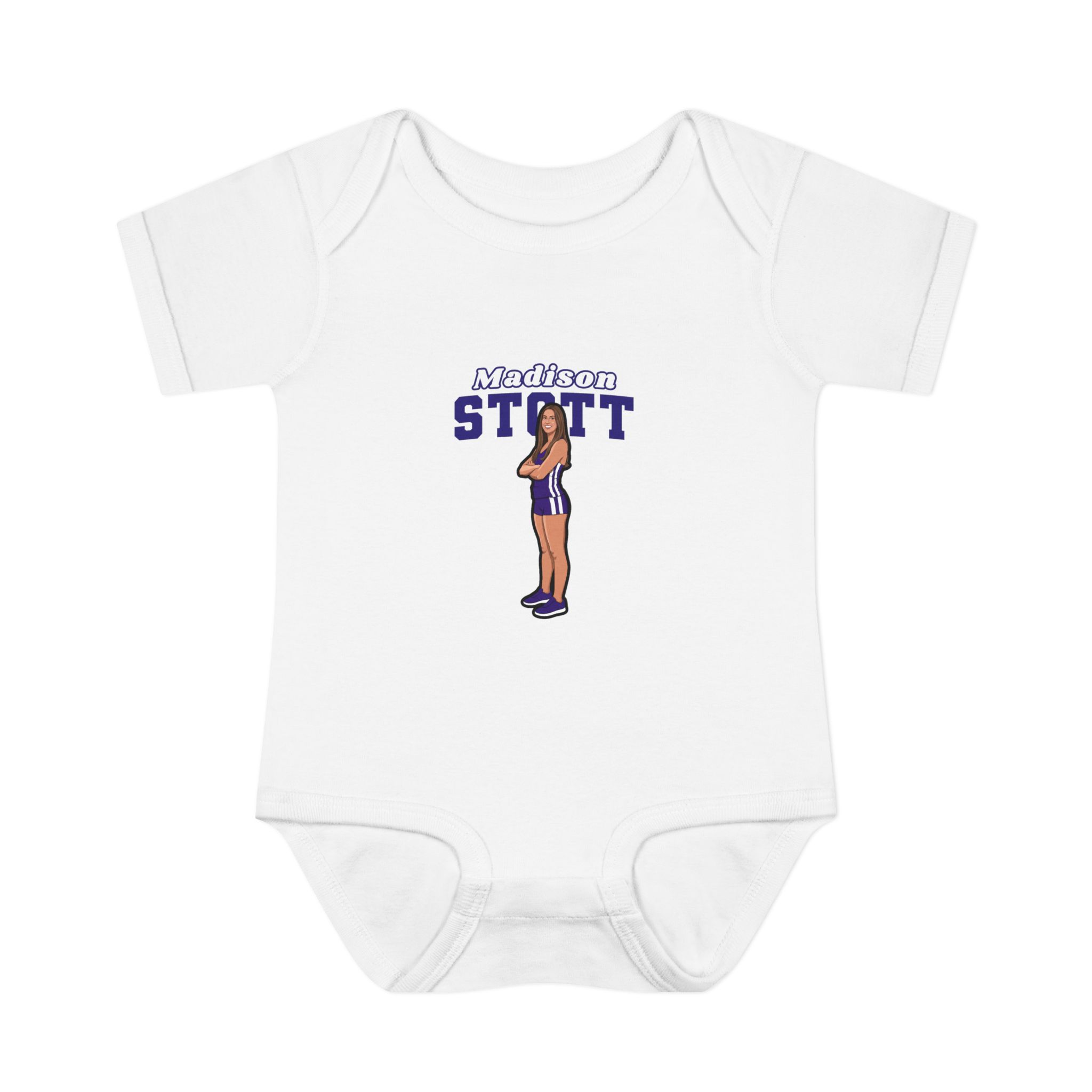 Baby Onesie — character_name_arch in White