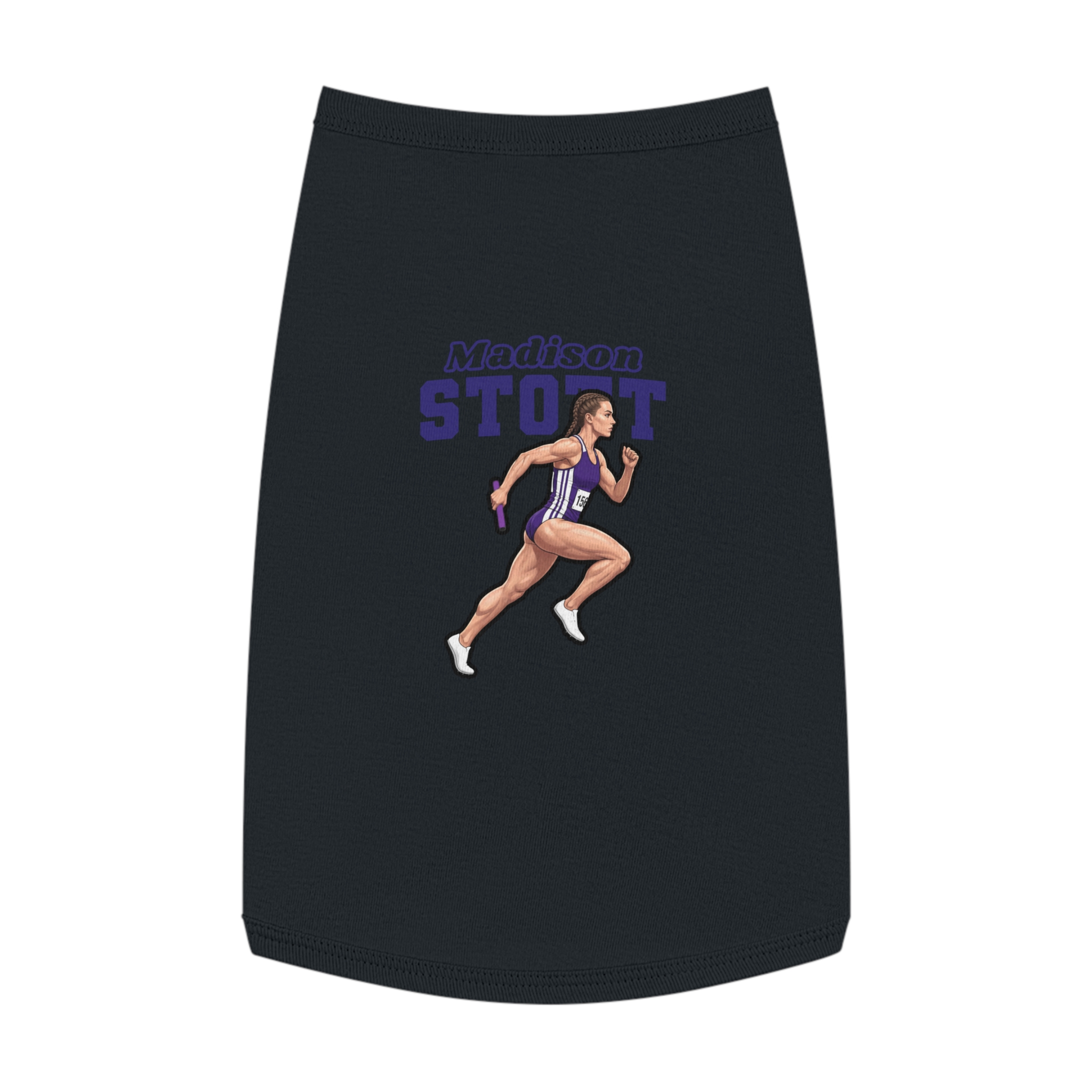Pet Tank Top — character_name_arch in Black