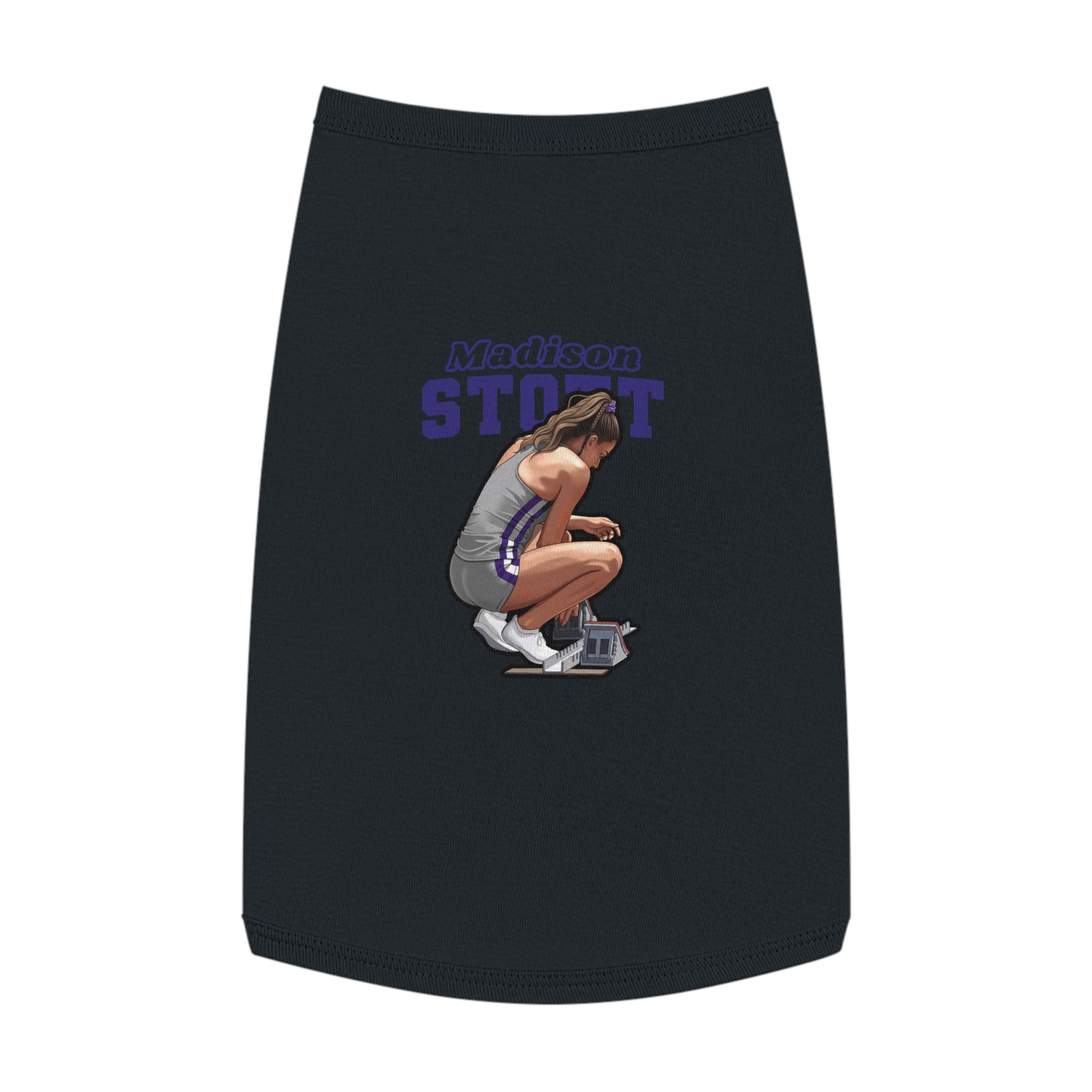 Pet Tank Top — character_name_arch in White