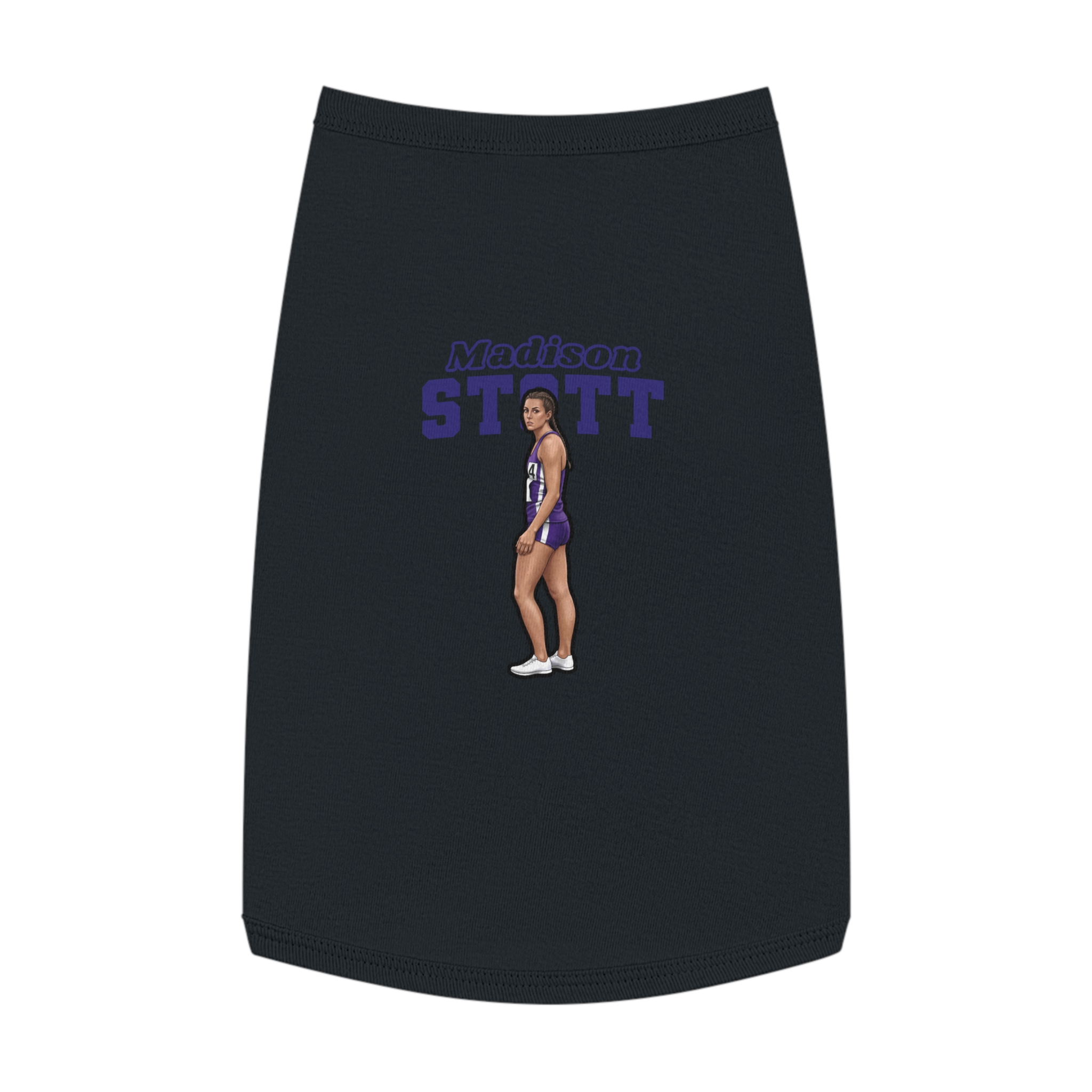 Pet Tank Top — character_name_arch in Black