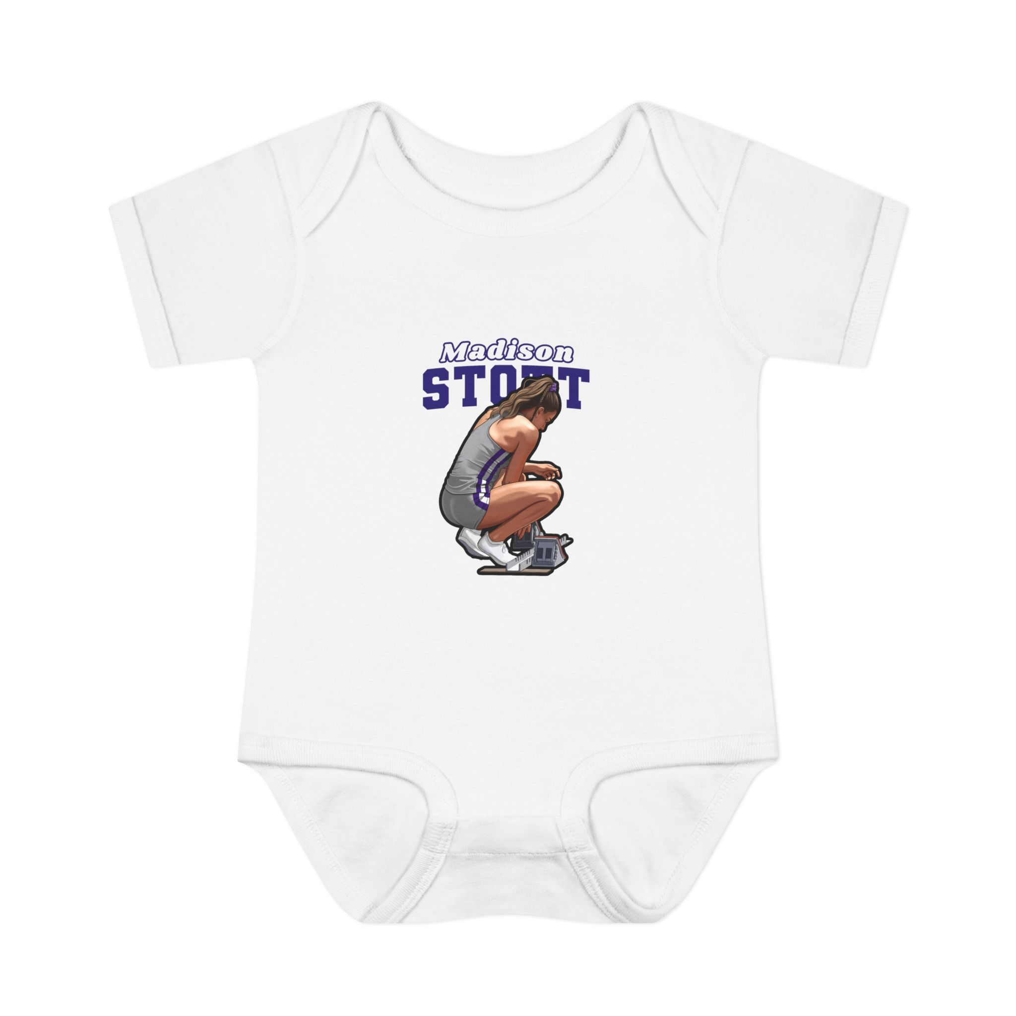 Baby Onesie — character_name_arch in White